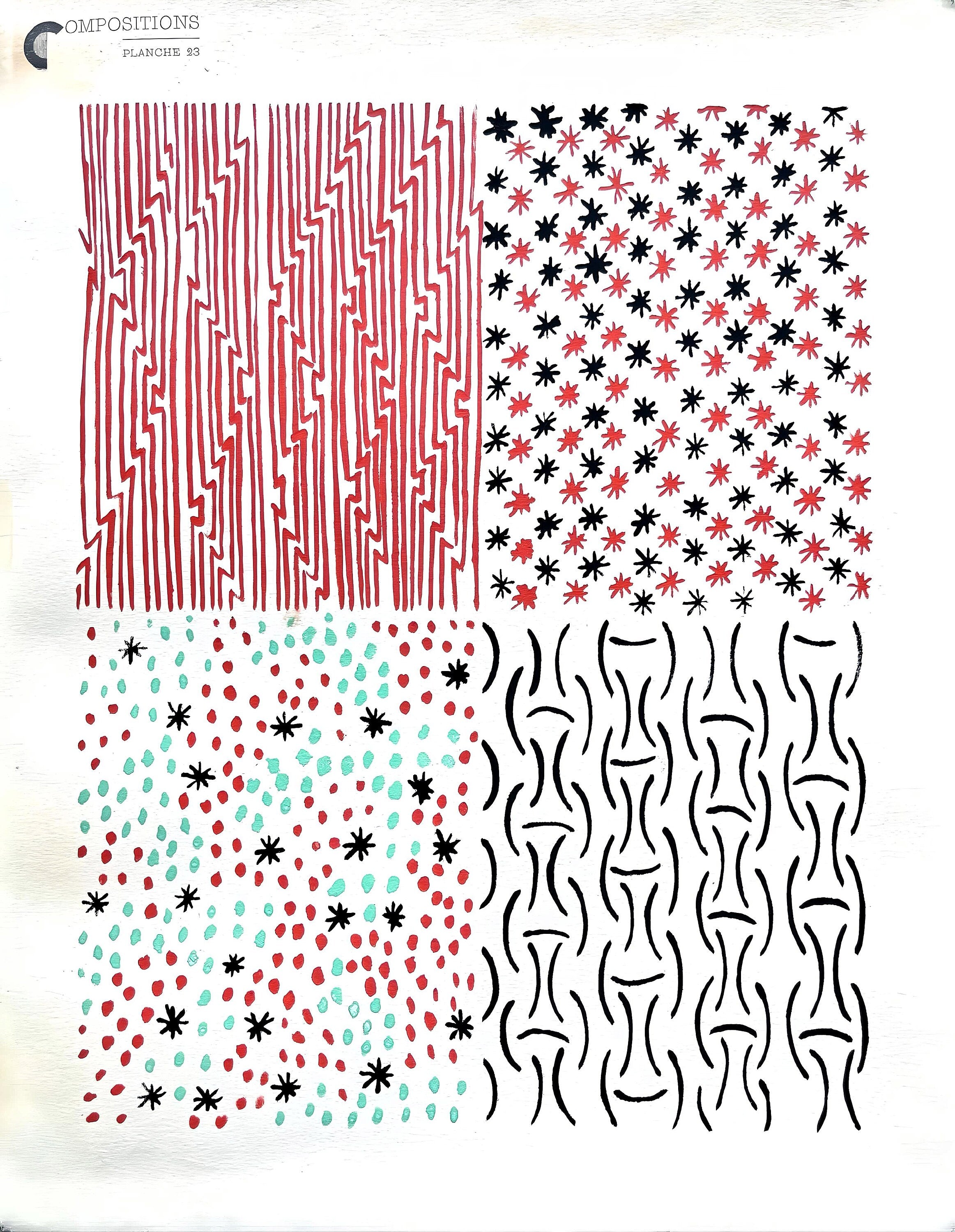 Sonia Delaunay, Planche No. 23, Compositions, couleurs, idées: Sonia Delaunay, Limited Edition Lithograph