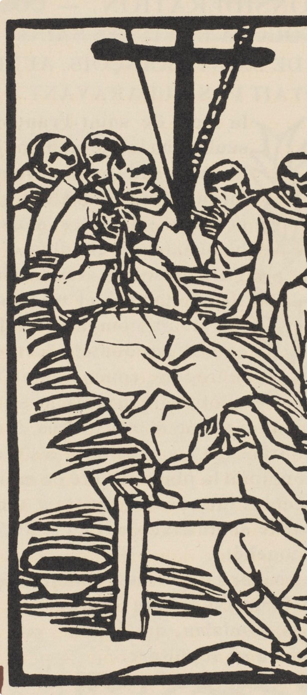 Émile Bernard, Composition (Morane, No. 100), Les Petites Fleurs de St. Françoise, Limited Edition Woodcut