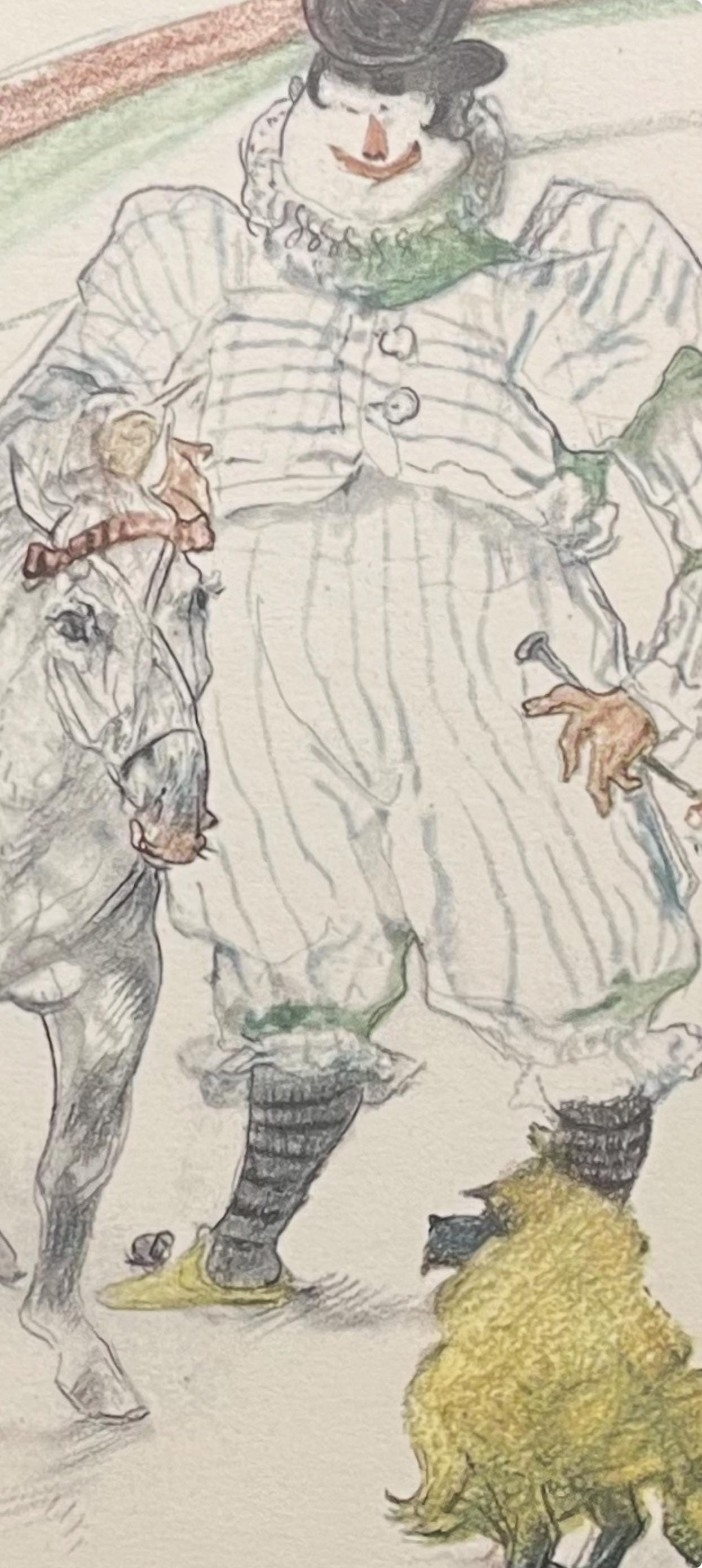 Henri de Toulouse-Lautrec, Clown Training a Horse and Monkey, Henri de Toulouse-Lautrec, At the Circus, Limited Edition Lithograph