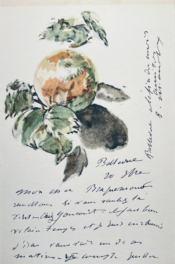 Édouard Manet, Composition, Édouard Manet, Letters with Aquarelles, Limited Edition Lithograph