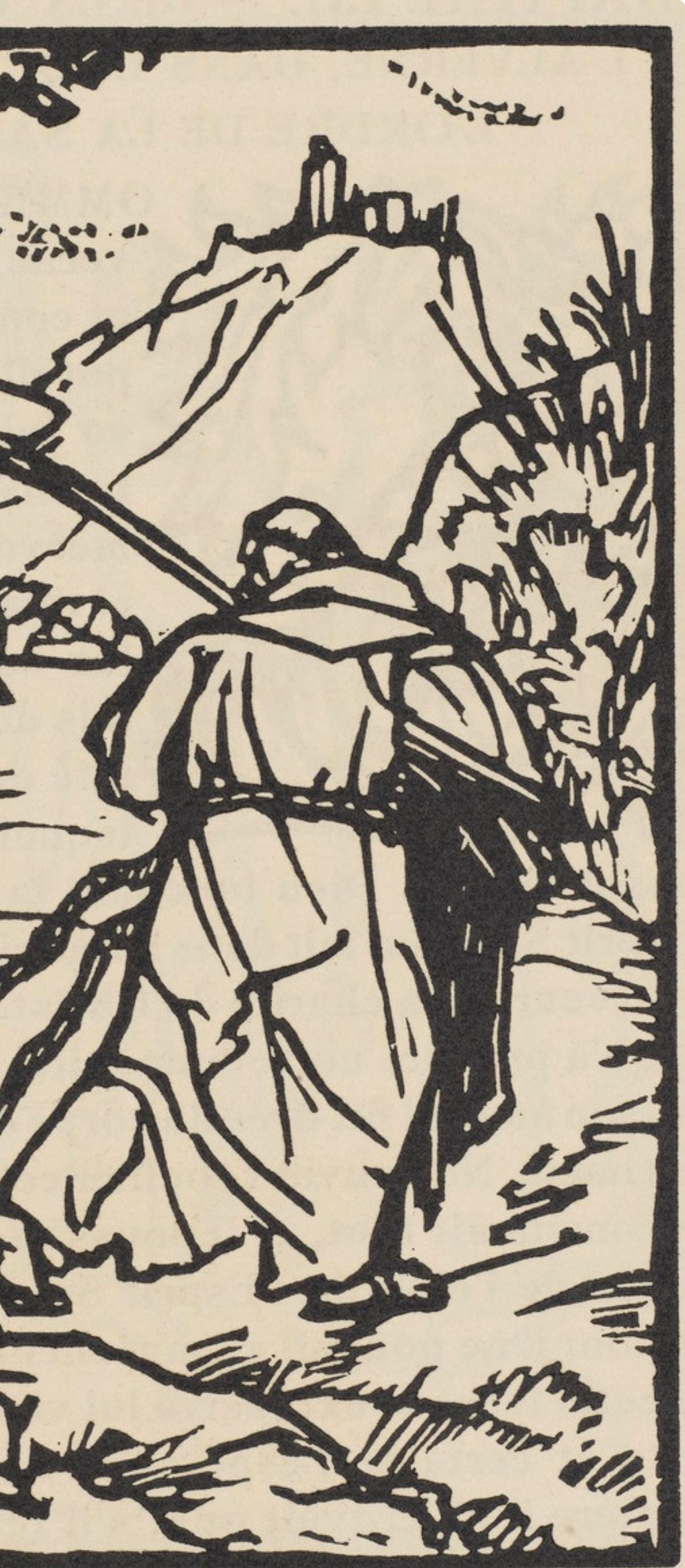 Émile Bernard, Composition (Morane, No. 100), Les Petites Fleurs de St. Françoise, Limited Edition Woodcut