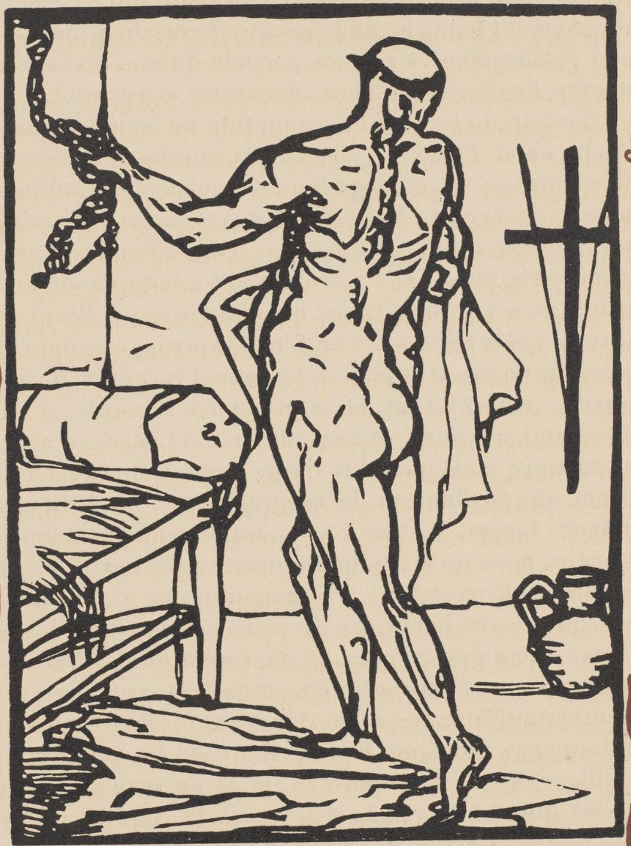 Émile Bernard, Composition (Morane, No. 100), Les Petites Fleurs de St. Françoise, Limited Edition Woodcut