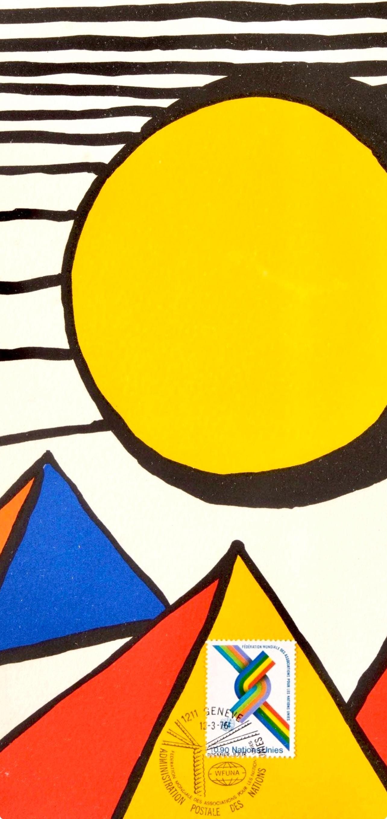 Alexander Calder, Composition, World Federation of United Nations Associations, Limited Edition Lithograph