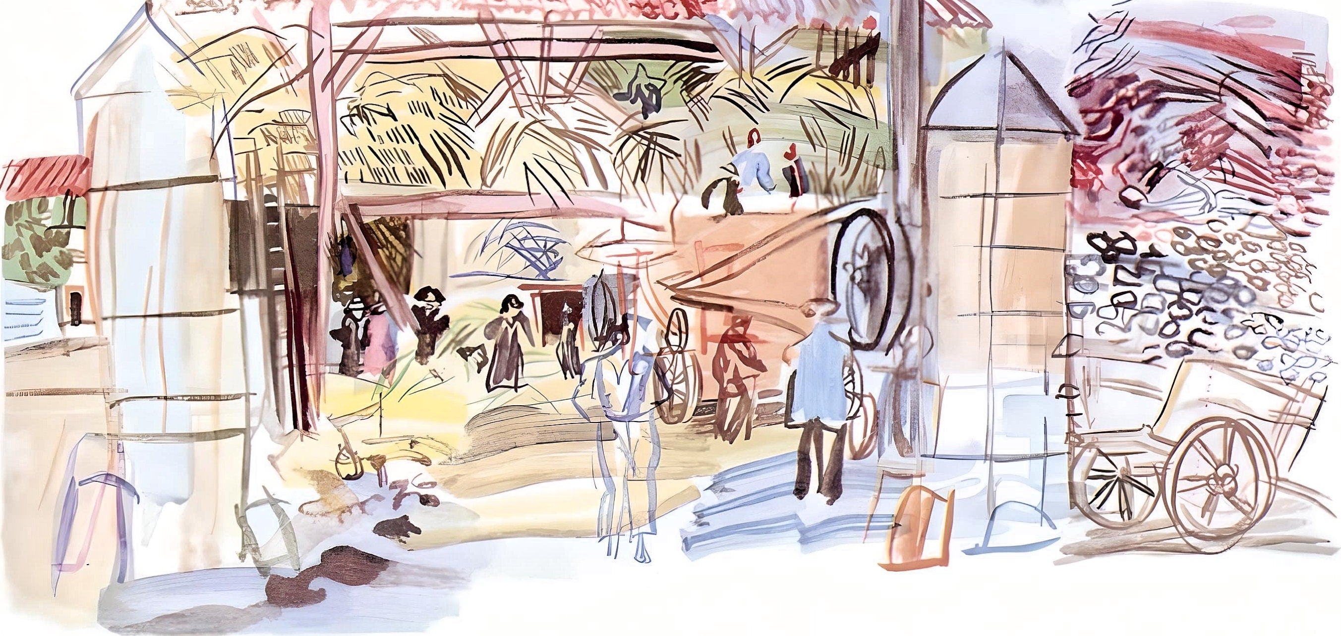 Raoul Dufy, A la batteuse, Vacances forcées