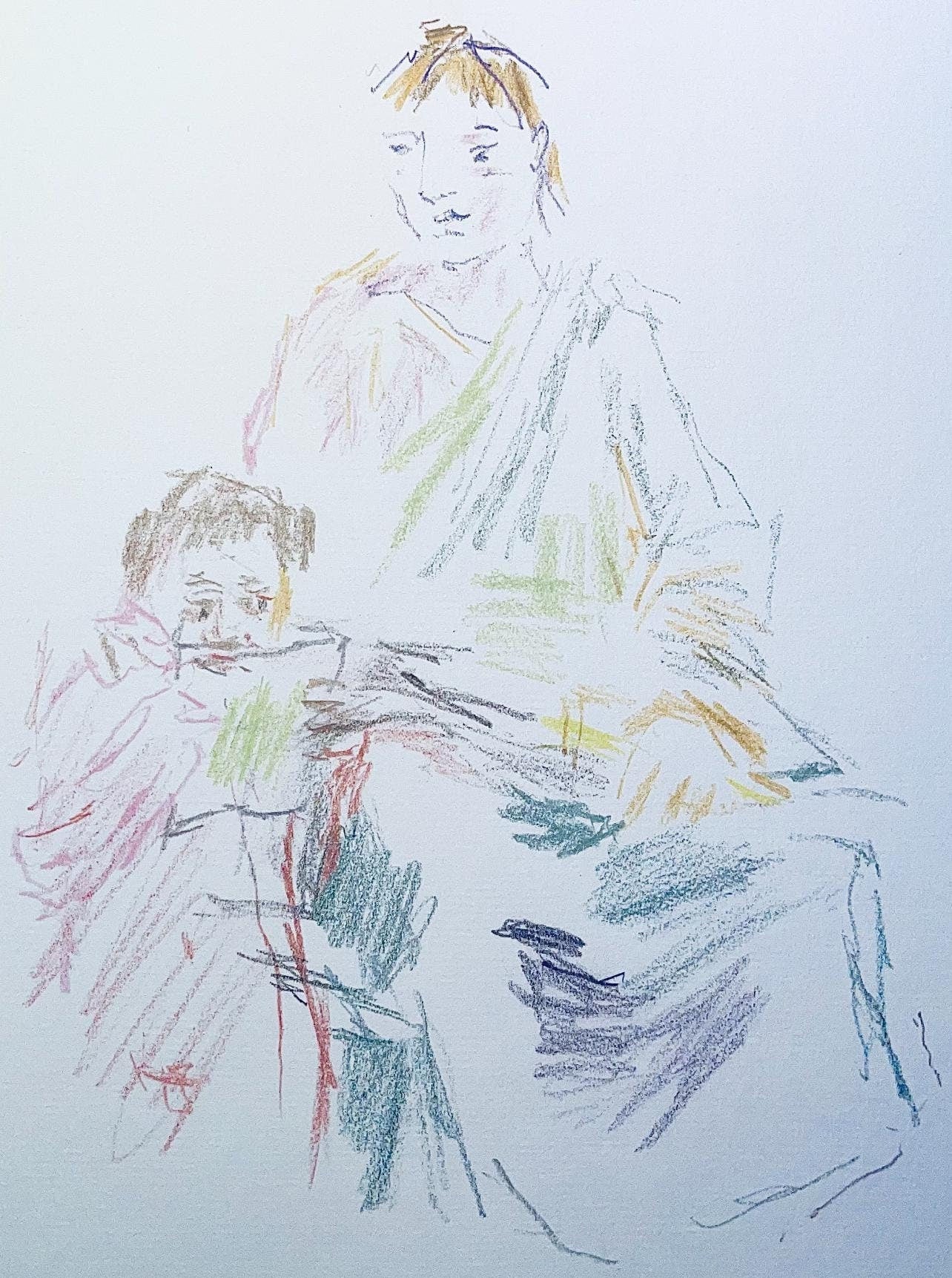 Oskar Kokoschka, Composition, Skizzenbuch der Italienischen Reise 1963, Limited Edition Lithograph