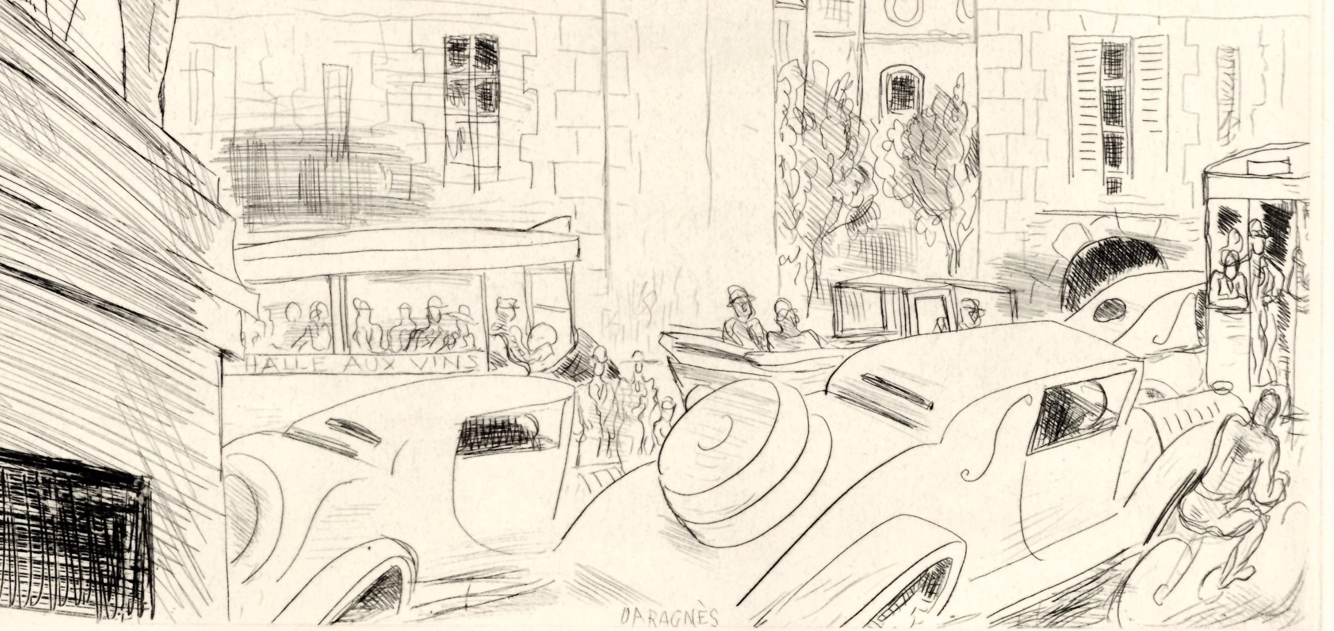 Jean Gabriel Daragnès, Présence de Paris, A La gloire à Paris, Limited Edition Etching