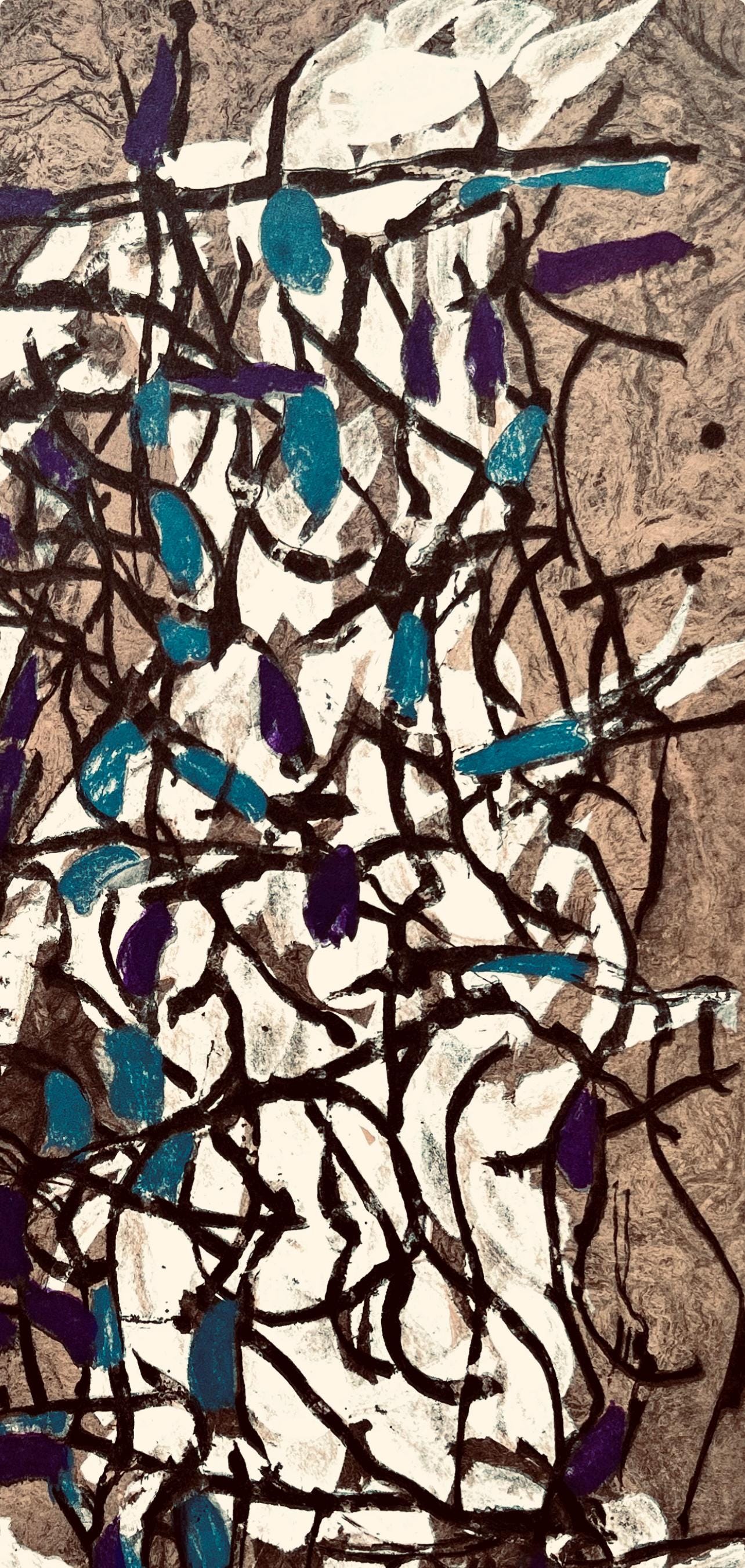 Jean-Paul Riopelle, Composition, Derrière le miroir, Limited Edition Lithograph