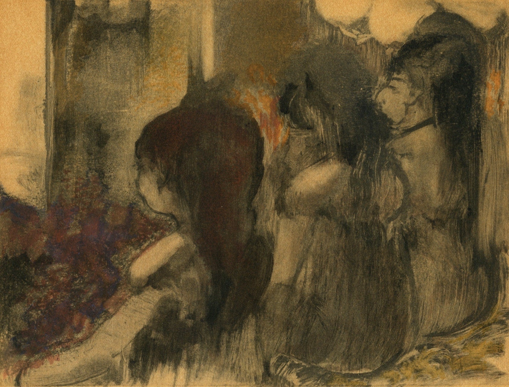 Edgar Degas, Trois Femmes de dos, E. Degas Monotypes, Limited Edition Monotype