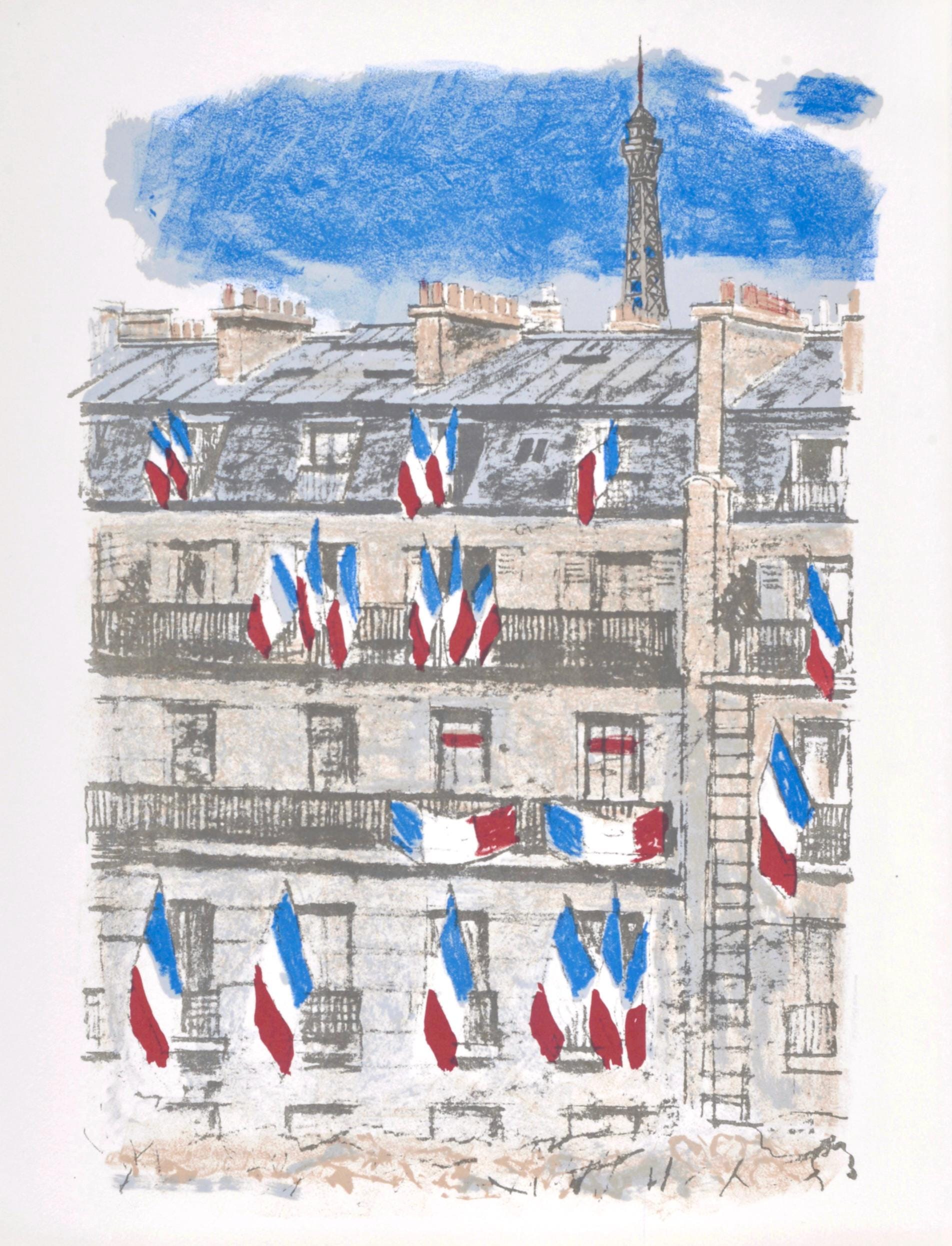 Maurice Brianchon, Le Tricolore, Regards sur Paris, Limited Edition Lithograph