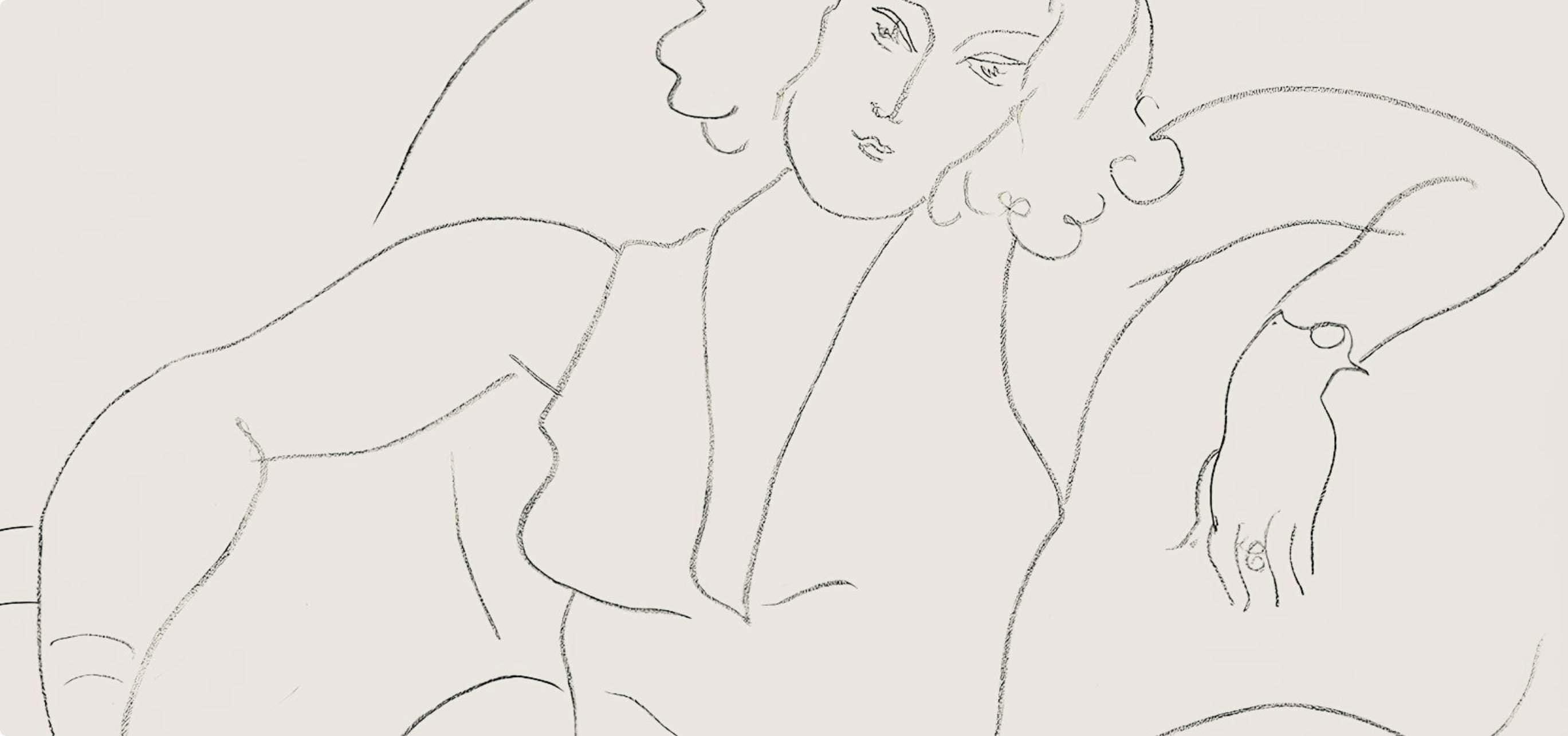Henri Matisse, Série B, var. 4 (Duthuit 9), Henri Matisse, Dessins, Thèmes et variations, Limited Edition Lithograph