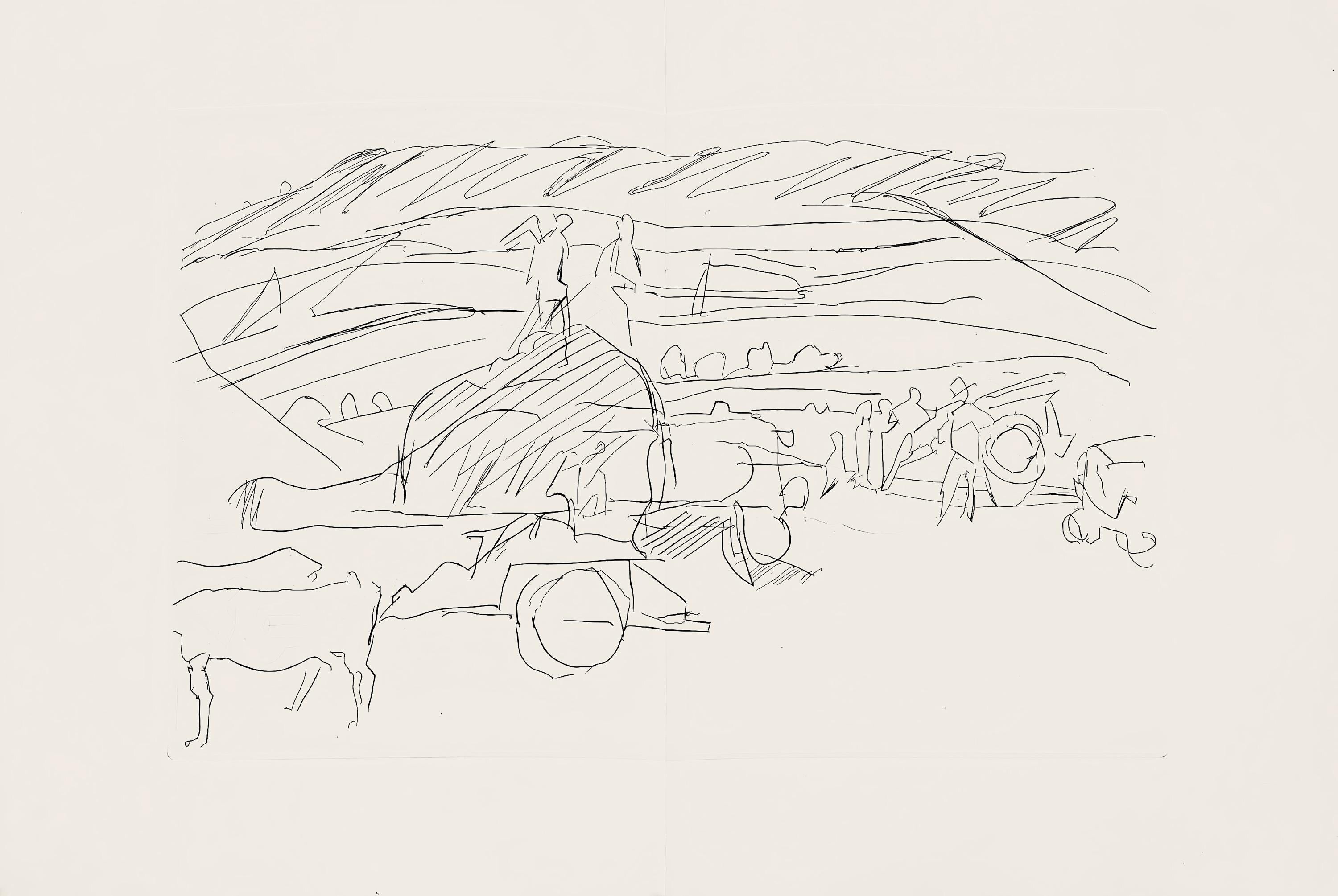 Jacques Villon, Composition (Ginestet/Pouillon 42-64), Hésiode, Les Travaux et les Jours, Limited Edition Etching