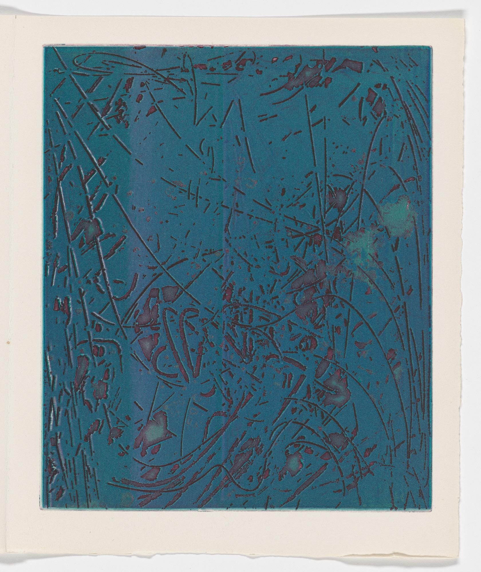 Stanley William Hayter, Composition, Feuilles éparses, Limited Edition Etching