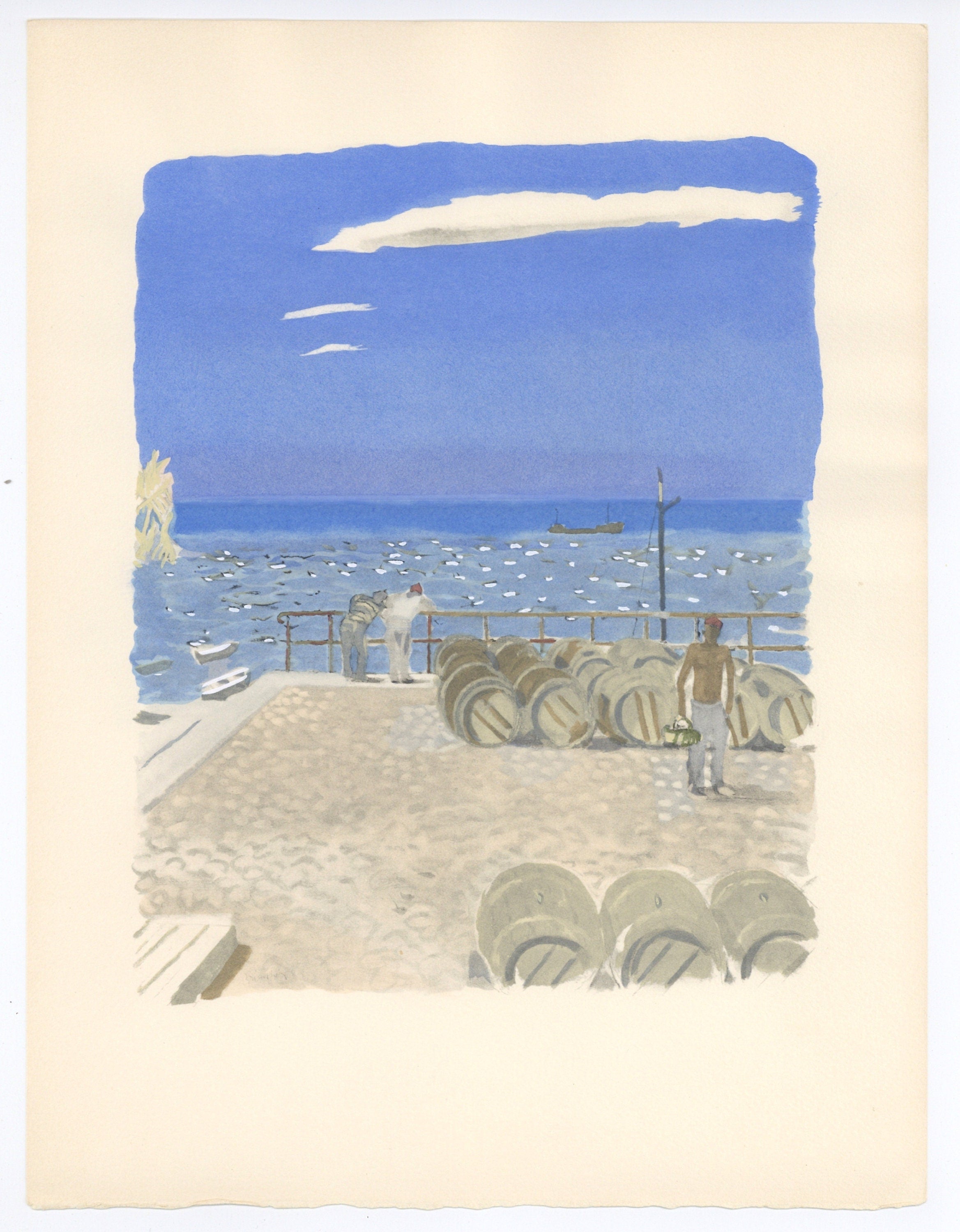 Maurice Brianchon, Voyage du Vin, Vins, Fleurs et Flammes, Limited Edition Lithograph