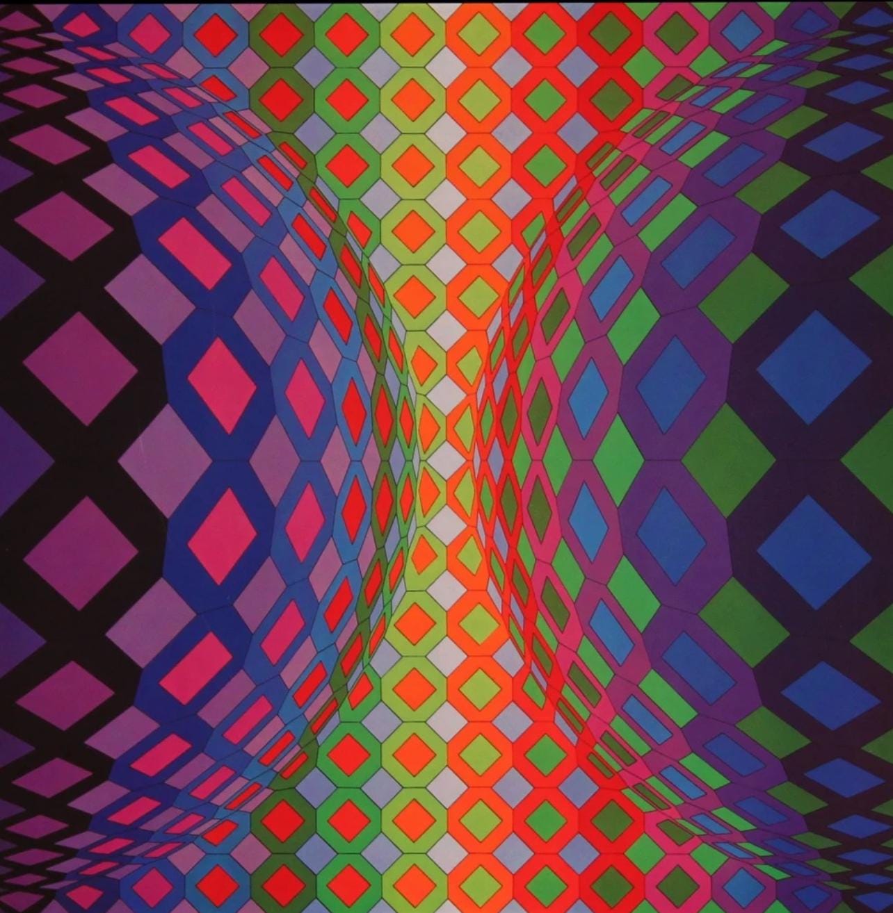 Victor Vasarely, Composition, Octogone, Limited Edition Héliogravure