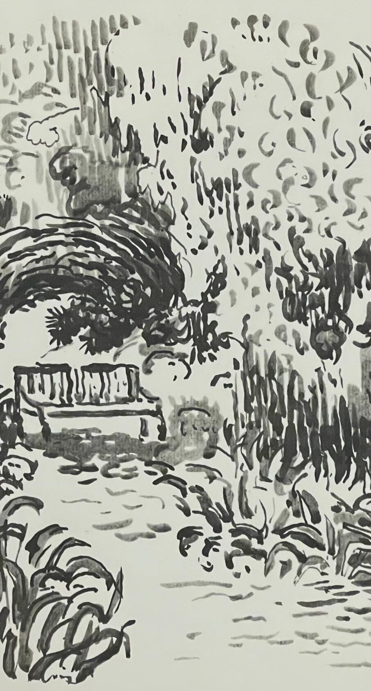 Paul Signac, St-Tropez. Le jardin, Signac Dessins, Limited Edition Lithograph