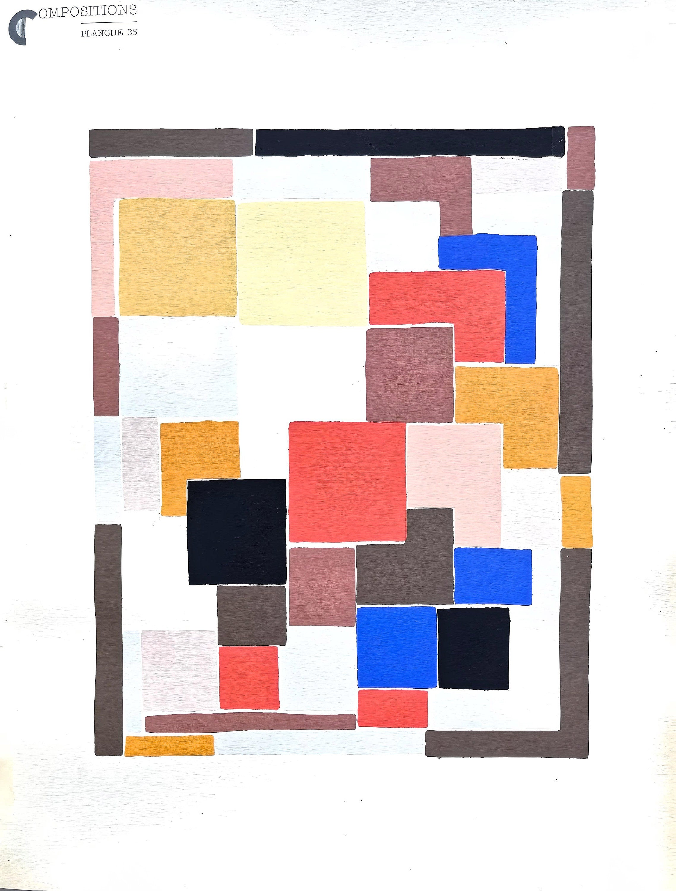 Sonia Delaunay, Planche No. 36, Compositions, couleurs, idées: Sonia Delaunay, Limited Edition Lithograph