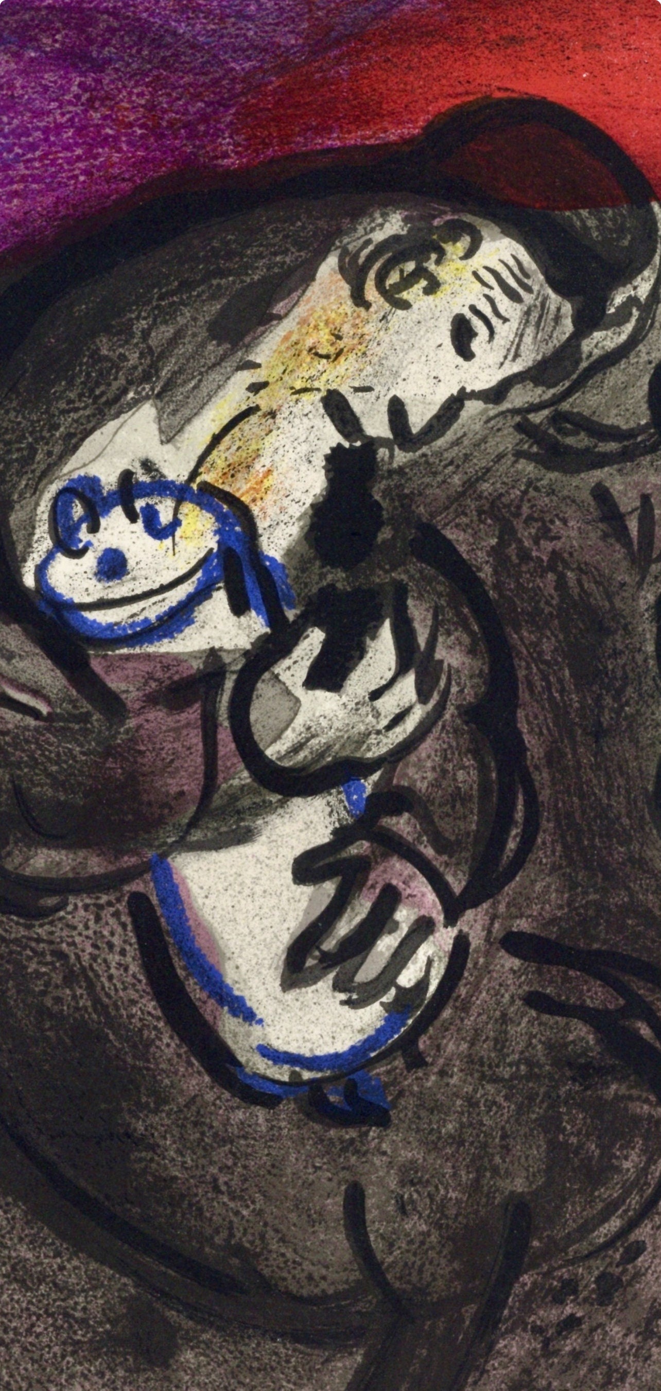 Marc Chagall, Lamentations of Jeremiah (Mourlot 117-46; Cramer 25), Drawings from the Bible, Verve: Revue, Limited Edition Lithograph
