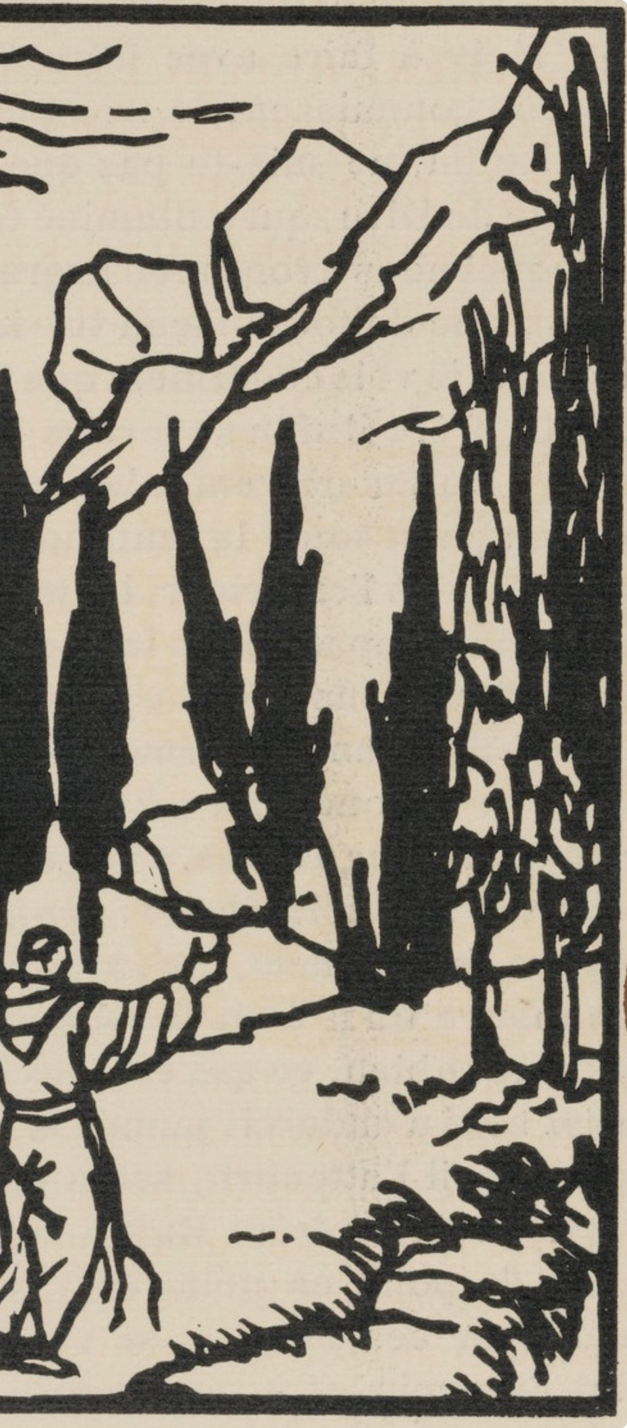 Émile Bernard, Composition (Morane, No. 100), Les Petites Fleurs de St. Françoise, Limited Edition Woodcut