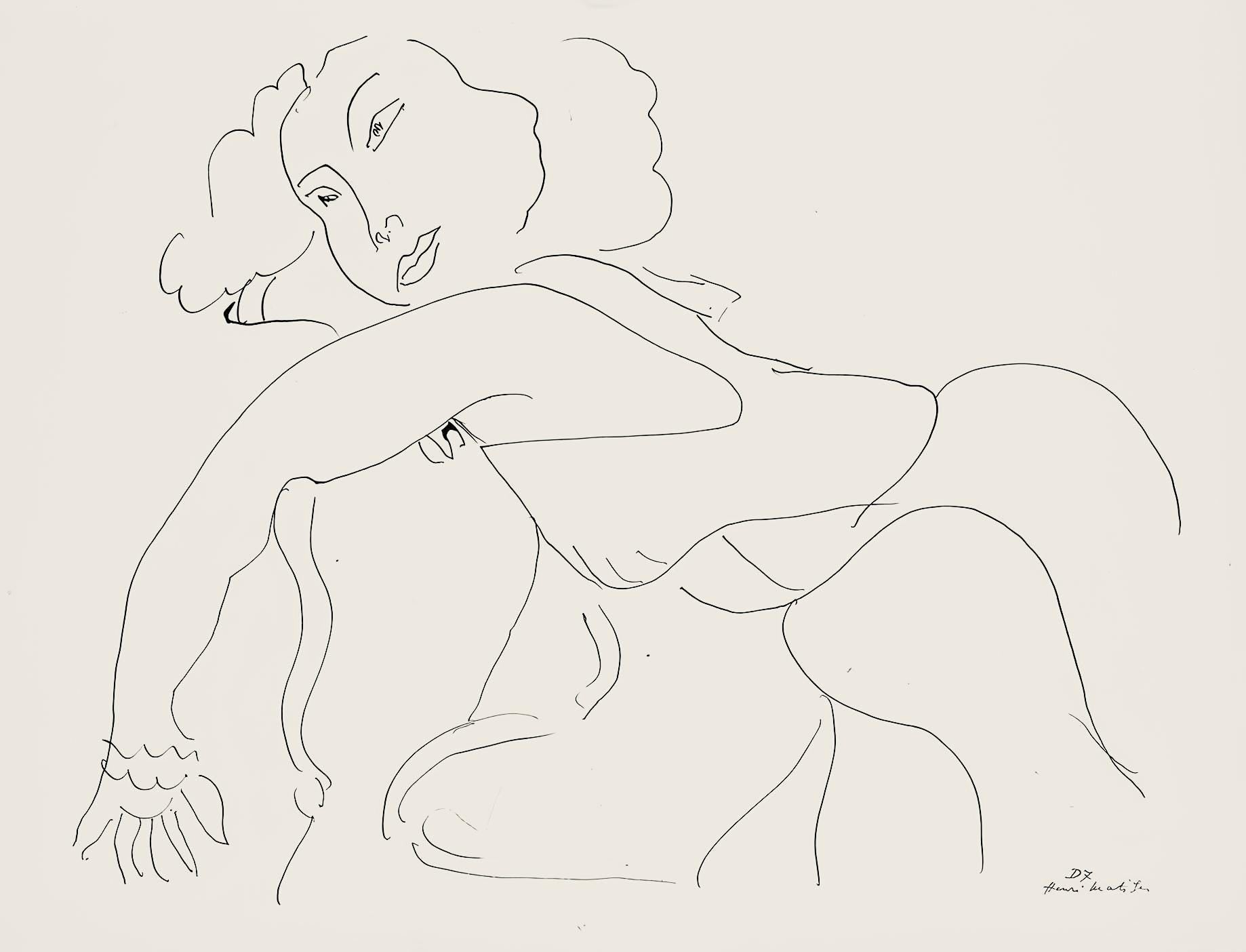 Henri Matisse, Série D, var. 7 (Duthuit 9), Henri Matisse, Dessins, Thèmes et variations, Limited Edition Lithograph