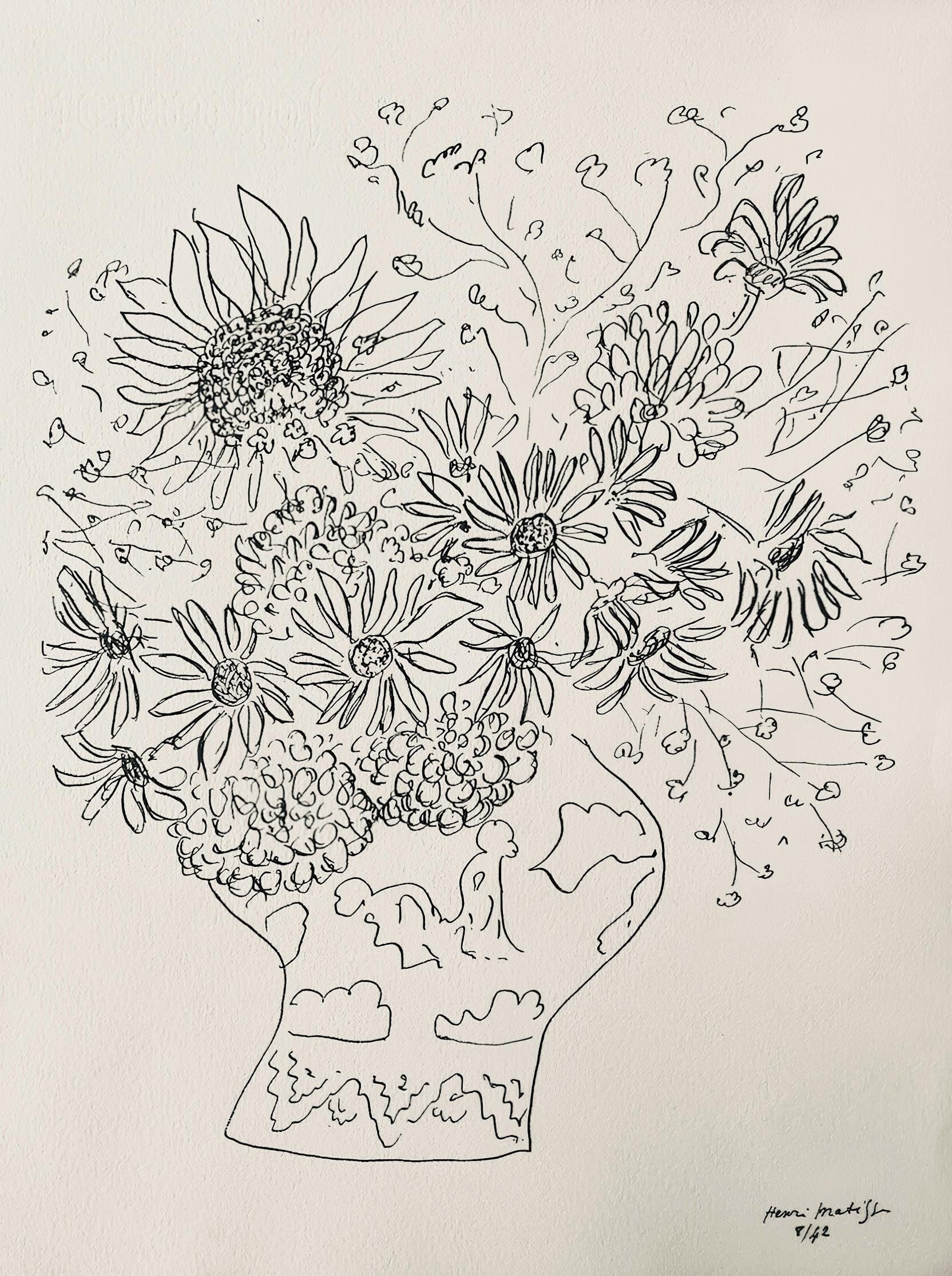 Henri Matisse, Composition, Dessins de Matisse, Hommage nº2, Limited Edition Lithograph