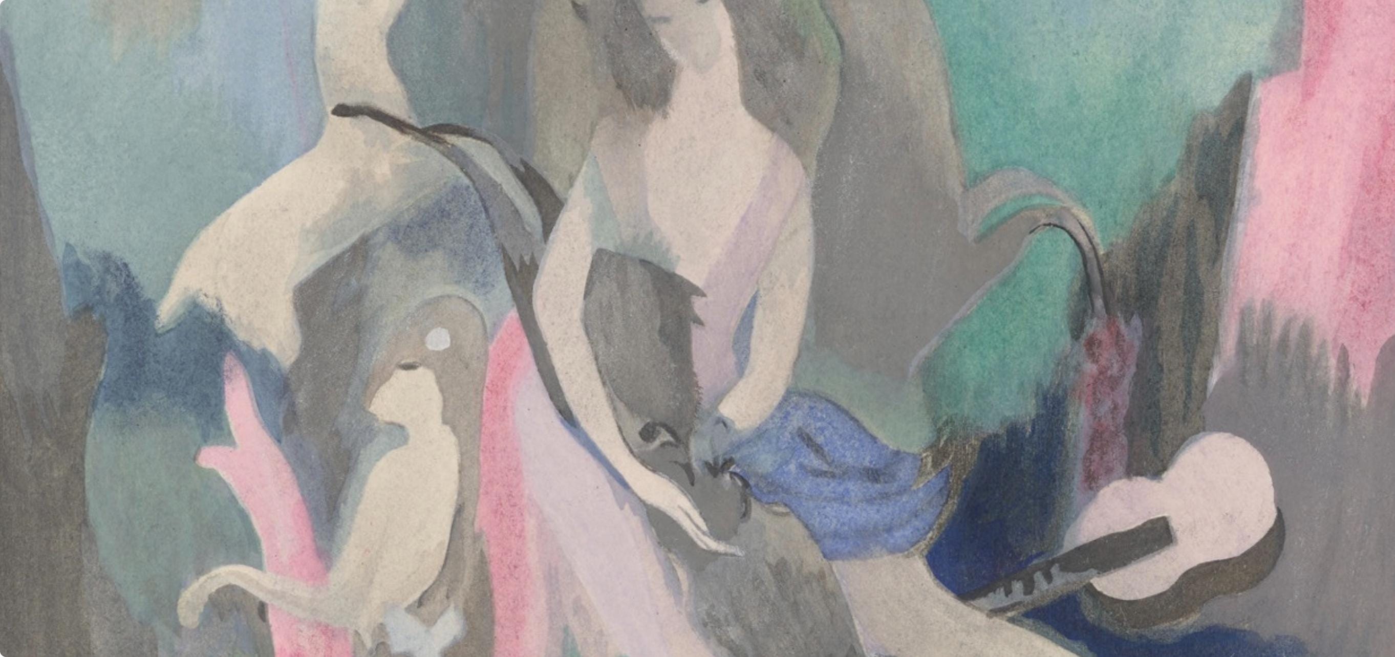 Marie Laurencin, Composition, Les Biches, Limited Edition Lithograph