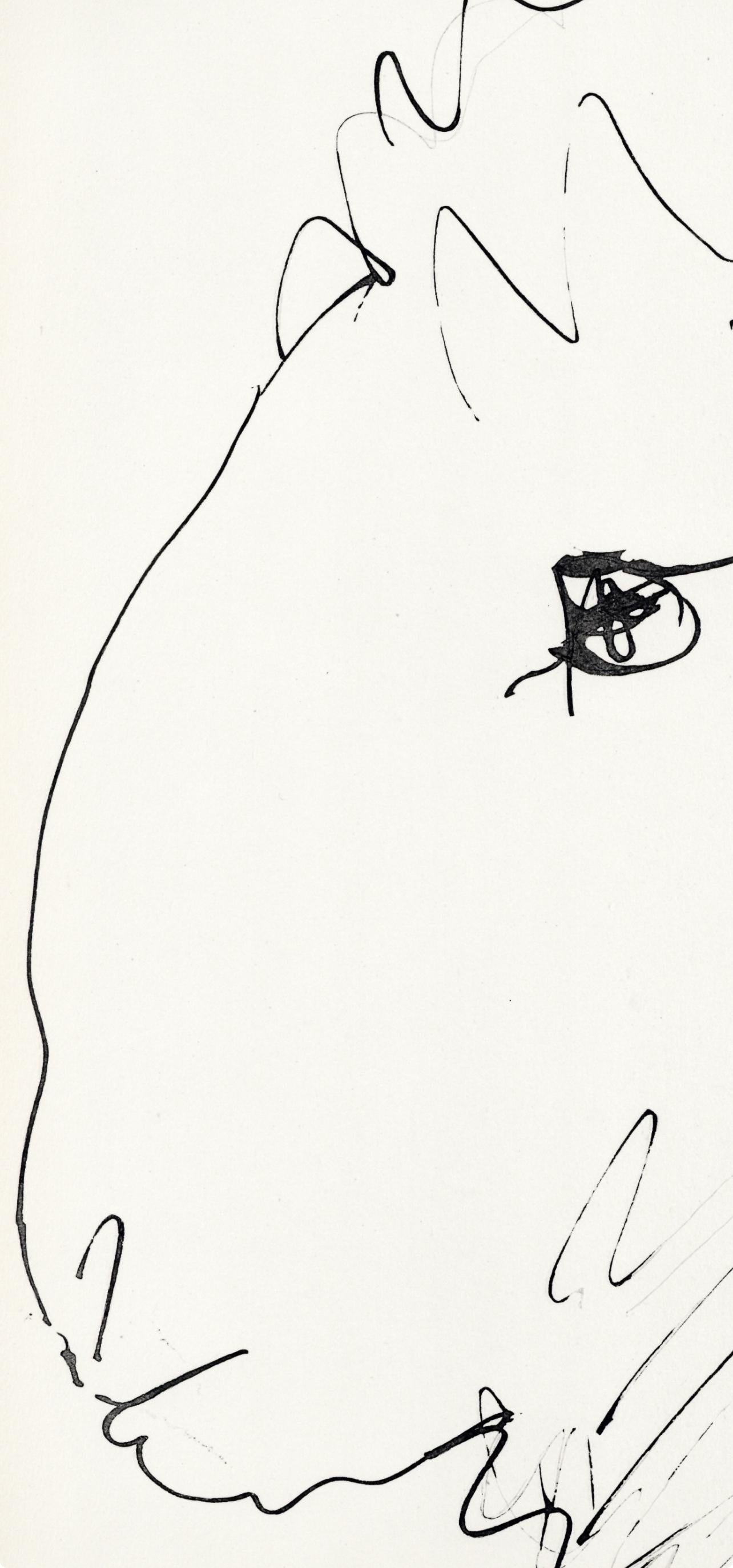 Pablo Picasso, Tête de bélier (Cramer No. 84), 40 dessins de Picasso en marge du Buffon, Limited Edition Lithograph