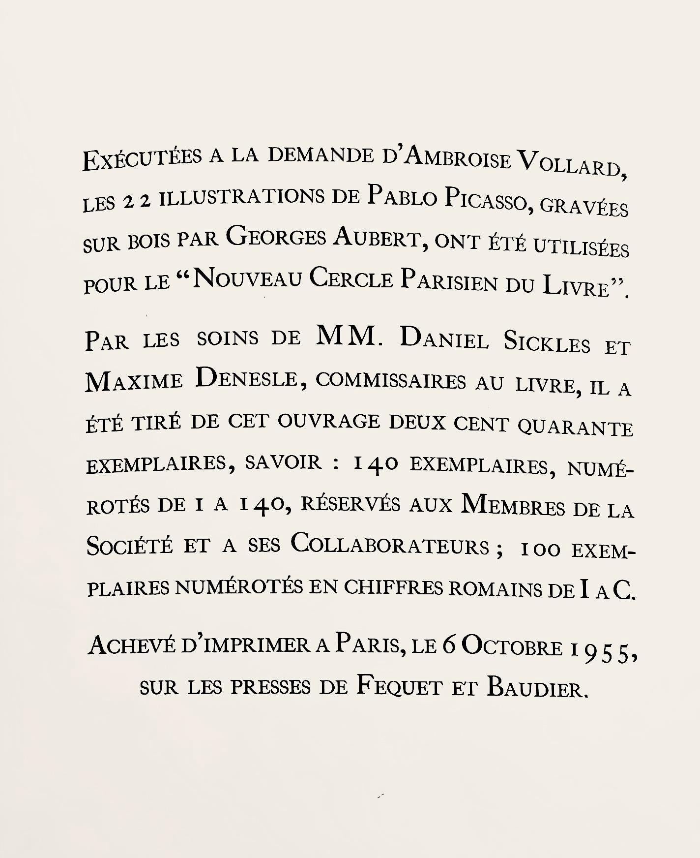 Pablo Picasso, Composition (Monod 10485), Hélène chez Archive de Illustrations de Pablo Picasso, Limited Edition Woodcut