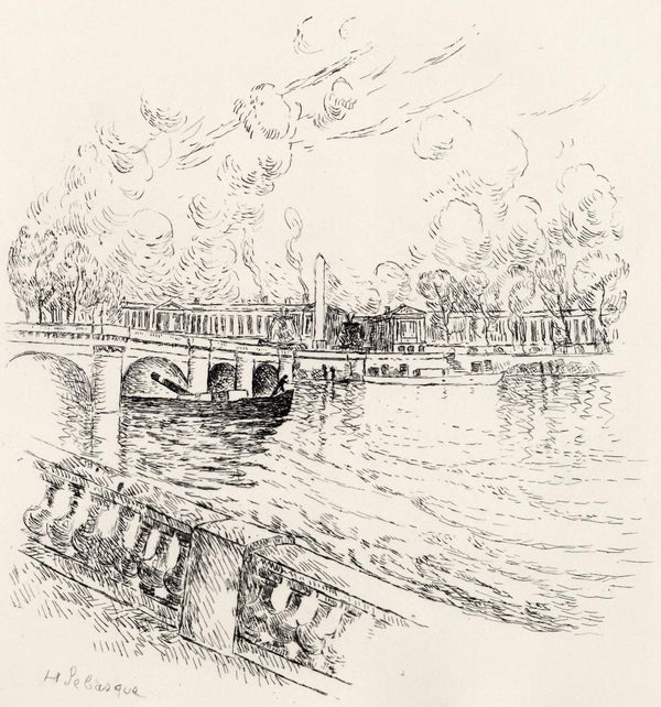 Henri Lebasque, Quai d'Orsay, A La gloire à Paris, Limited Edition Etching