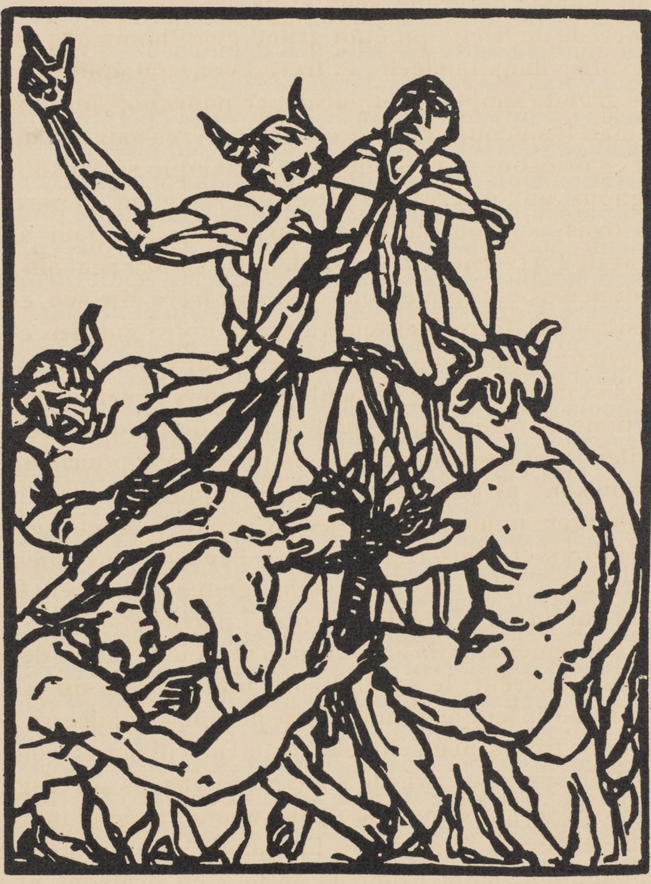 Émile Bernard, Composition (Morane, No. 100), Les Petites Fleurs de St. Françoise, Limited Edition Woodcut