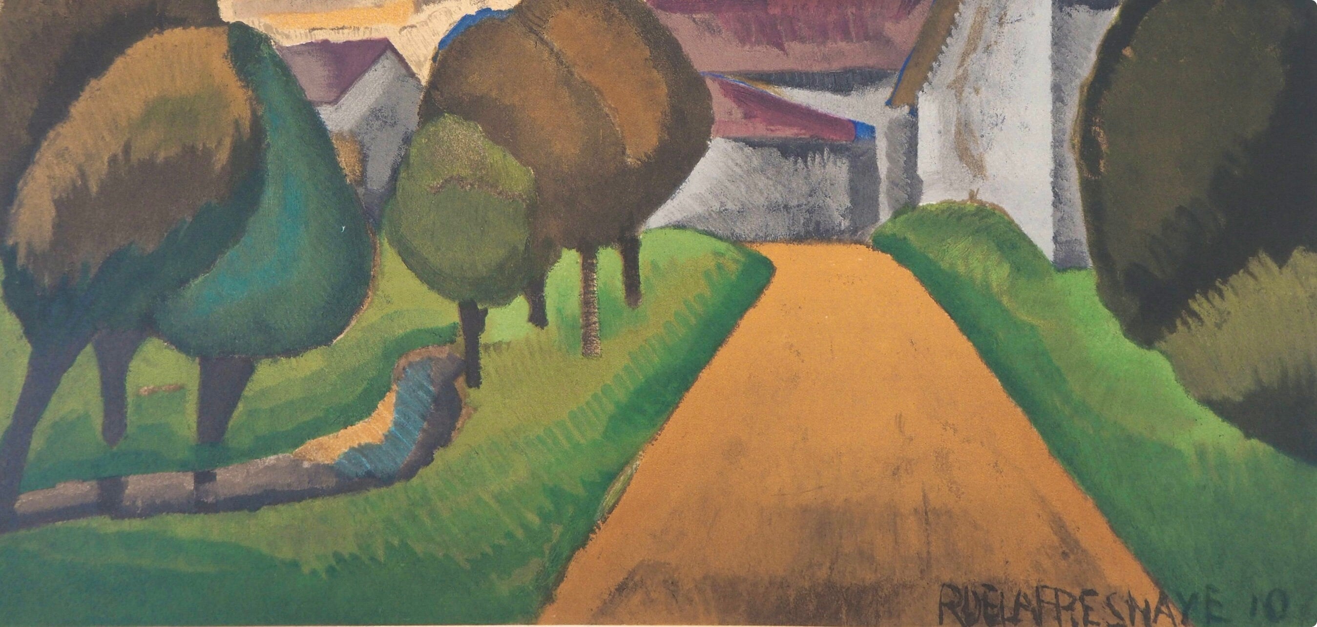 Roger de La Fresnaye, L'entrée du village, Roger de La Fresnaye, Collection Pierre Lévy, Limited Edition Lithograph