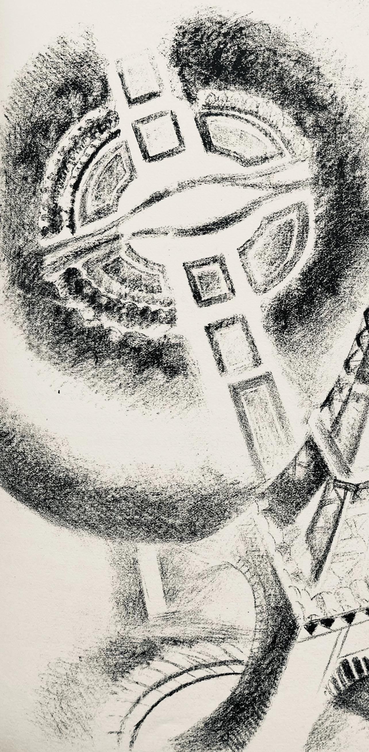 Robert Delaunay, La Tour et le Champ de Mars (Habasque 720-728), Allo! Paris!, Limited Edition Lithograph