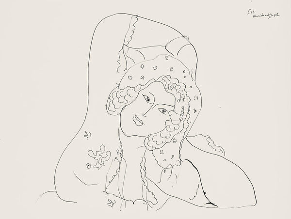 Henri Matisse, Série I, var. 12 (Duthuit 9), Henri Matisse, Dessins, Thèmes et variations, Limited Edition Lithograph