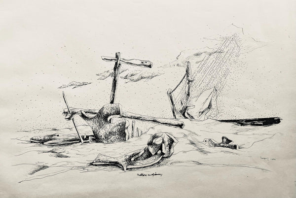 Jean Lurçat, noblesses européennes, huit dessins à la plume, Limited Edition Lithograph