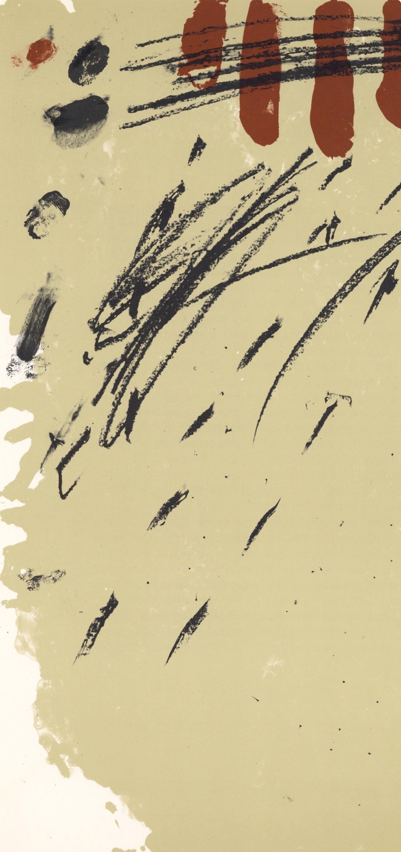 Antoni Tàpies, Composition, Derrière le miroir, Limited Edition Lithograph