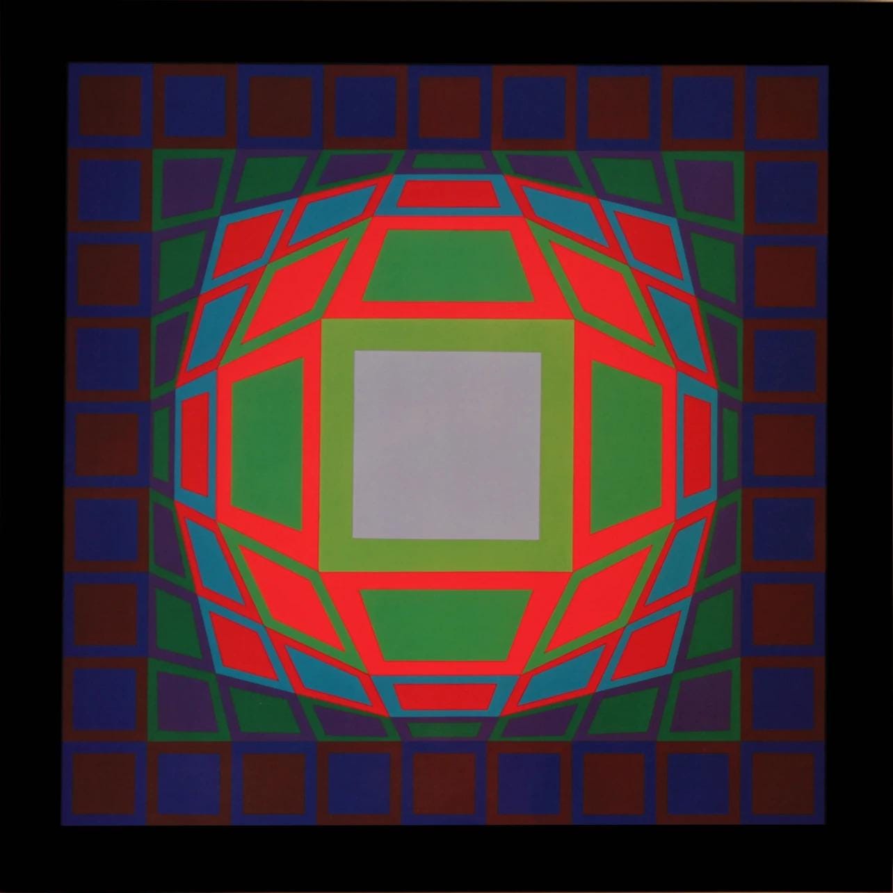 Victor Vasarely, Composition, Progressions III, Limited Edition Héliogravure