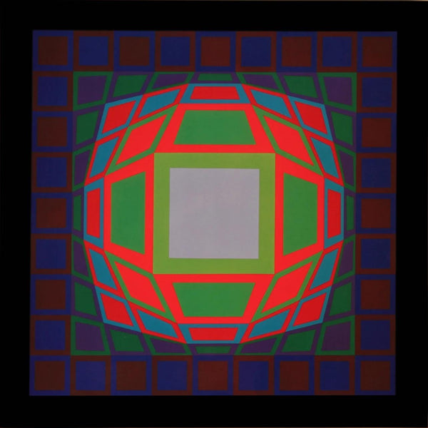 Victor Vasarely, Composition, Progressions III, Limited Edition Héliogravure