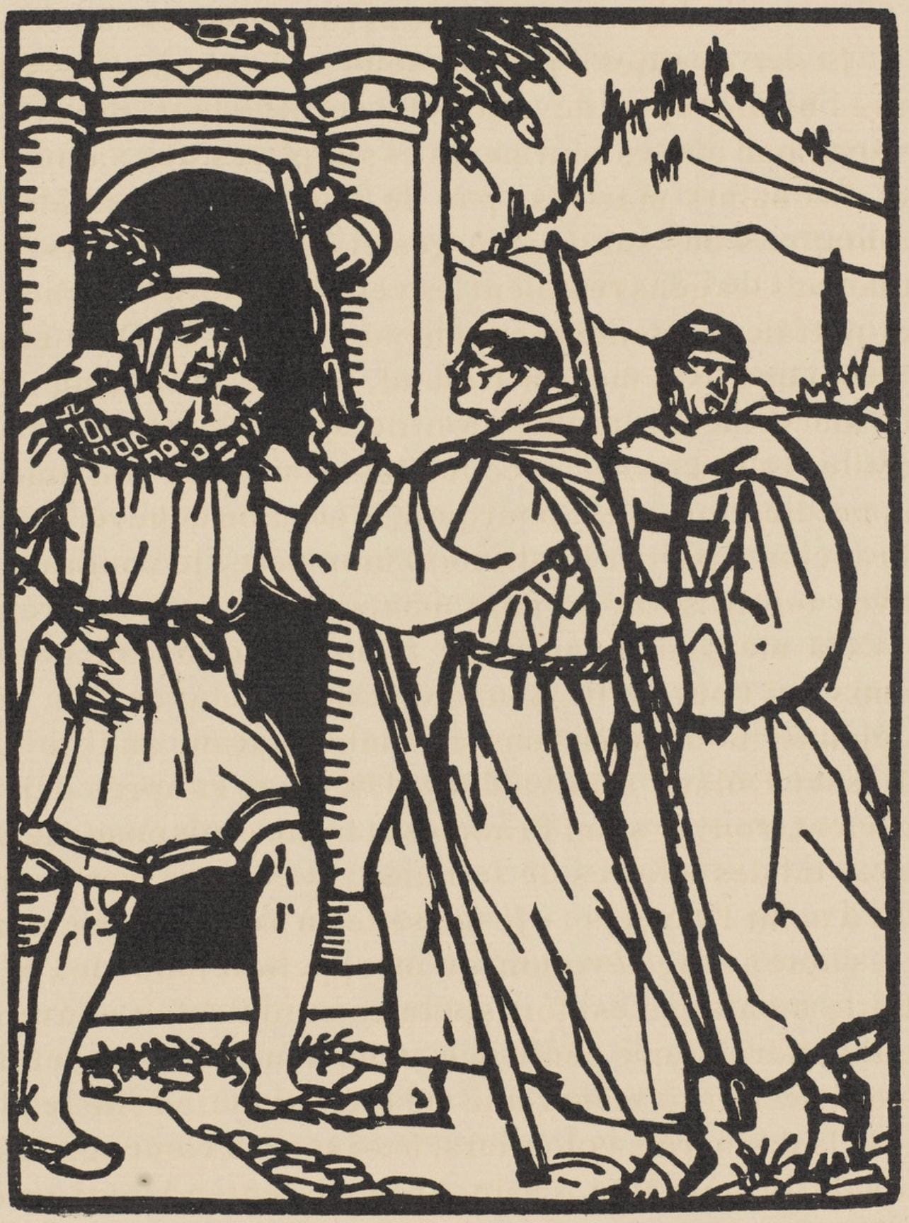 Émile Bernard, Composition (Morane, No. 100), Les Petites Fleurs de St. Françoise, Limited Edition Woodcut