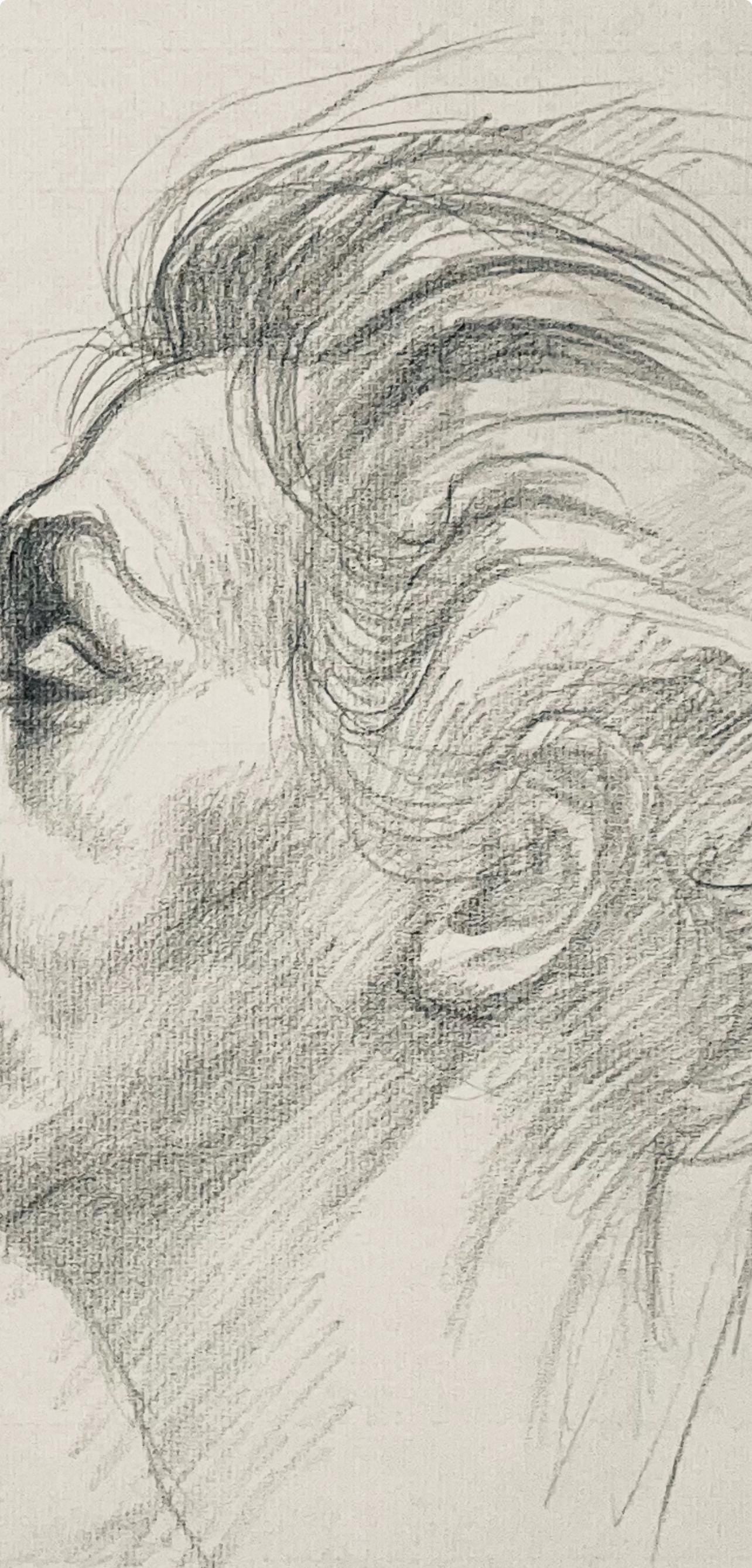Ian Hornak, Renaissance Male Nude Figure Study, 1963, Original Drawing