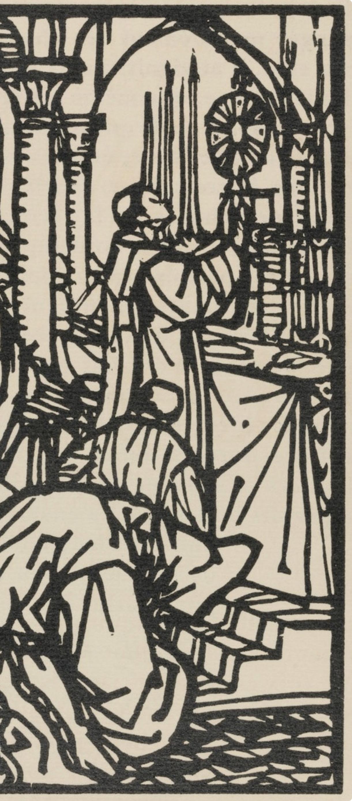 Émile Bernard, Composition (Morane, No. 100), Les Petites Fleurs de St. Françoise, Limited Edition Woodcut
