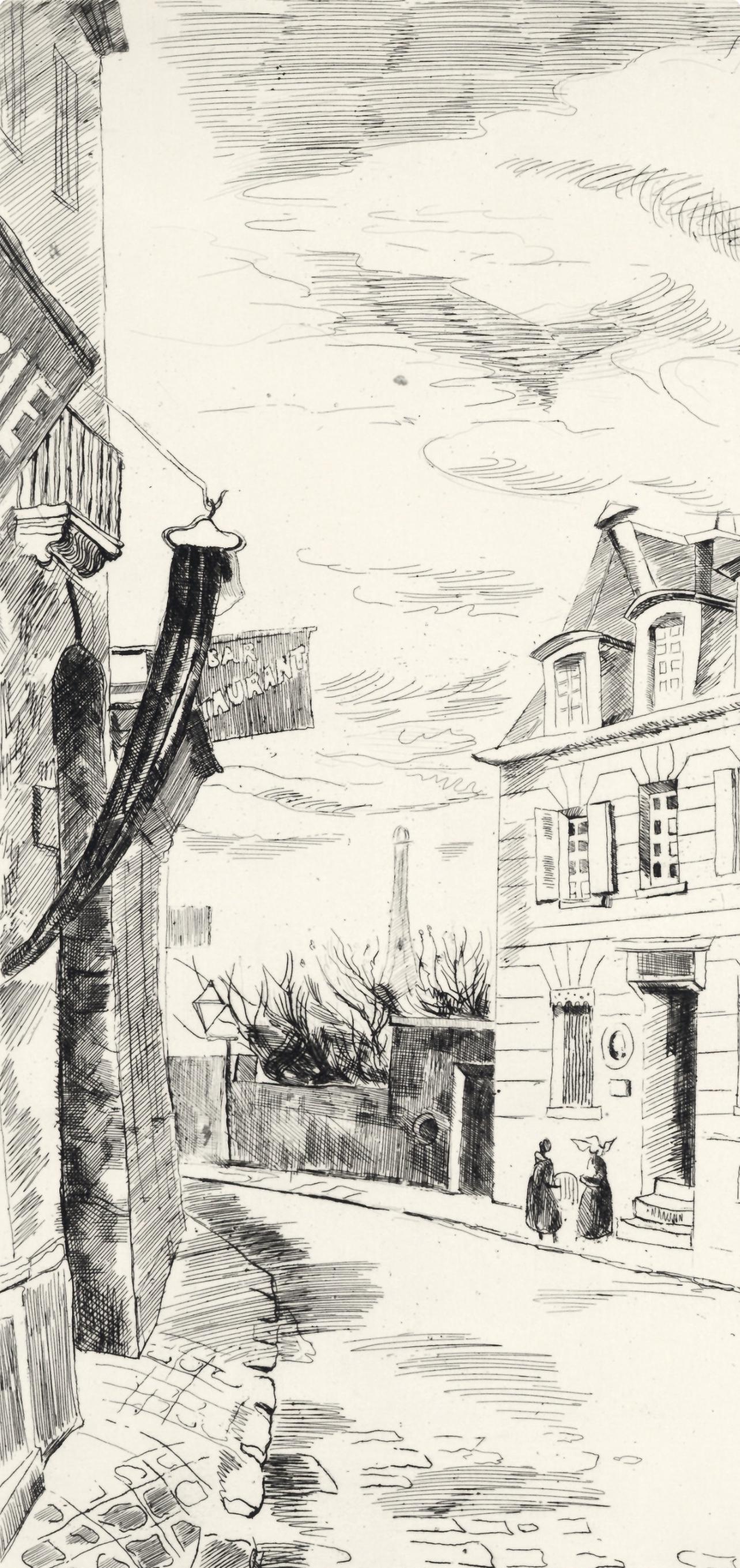Edmond Céria, Songes de Passy, A La gloire à Paris, Limited Edition Etching