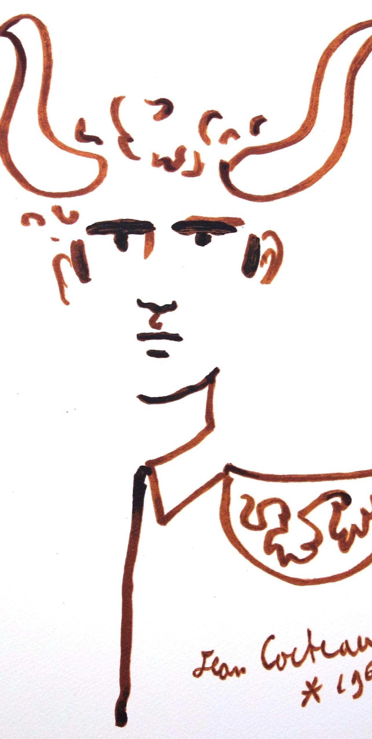 Jean Cocteau, Composition, Taureaux, Limited Edition Lithograph