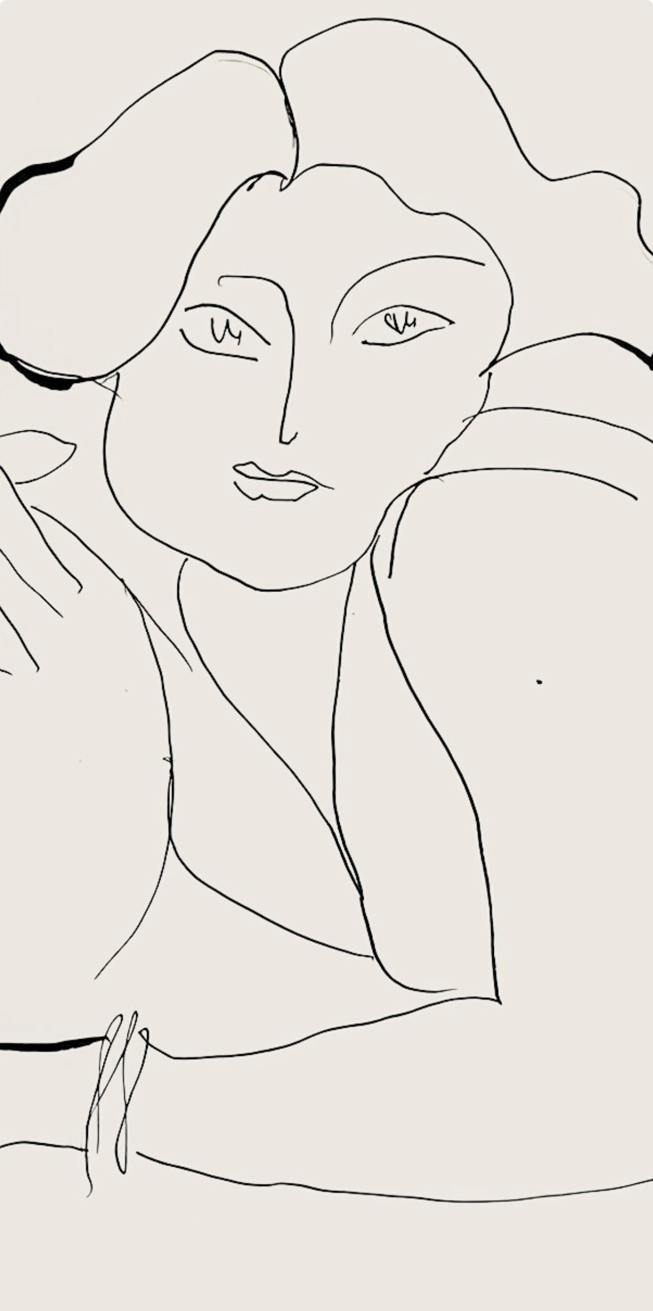 Henri Matisse, Série D, var. 4 (Duthuit 9), Henri Matisse, Dessins, Thèmes et variations, Limited Edition Lithograph