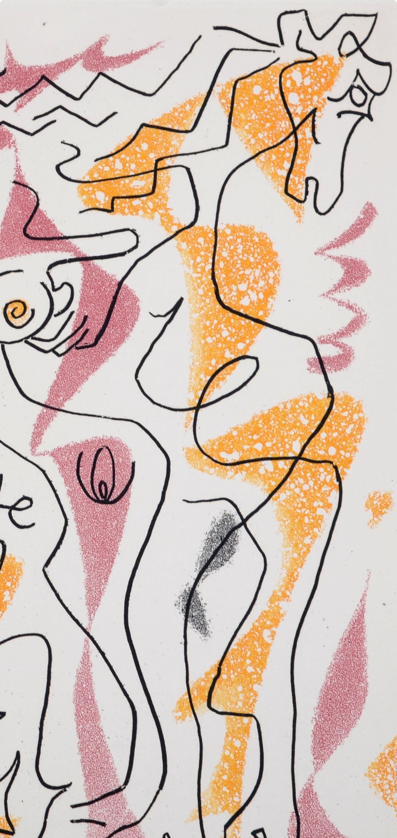 André Masson, Composition, Feuilles éparses, Limited Edition Etching