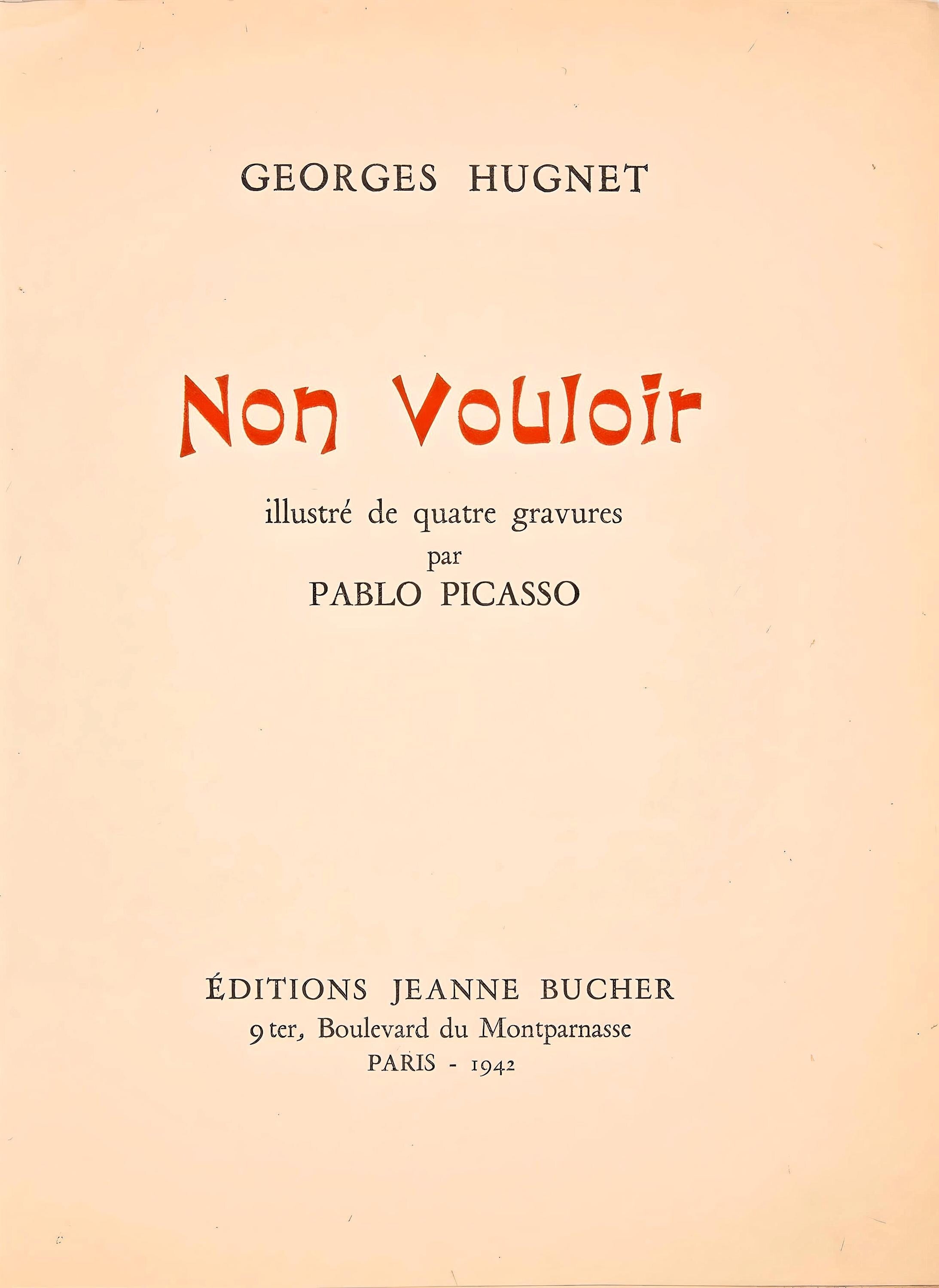 Pablo Picasso, Composition (Cramer 36; Bloch 360; Horodisch A6), Non Vouloir, Limited Edition Zincograph