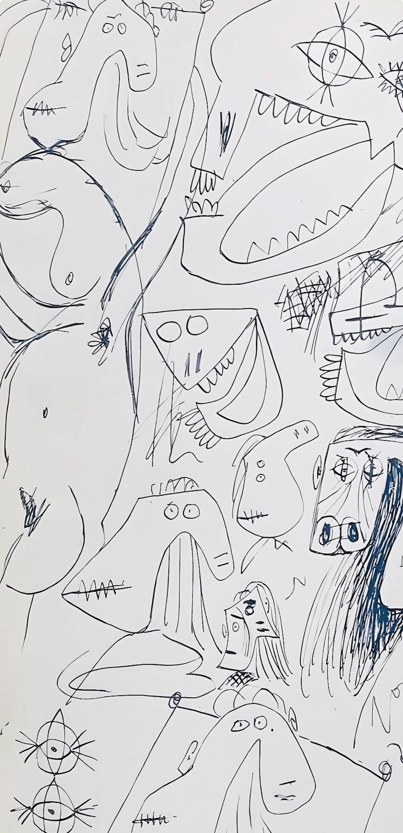 Pablo Picasso, Composition, Carnet de dessins de Picasso, Cahiers d’Art, Limited Edition Lithograph
