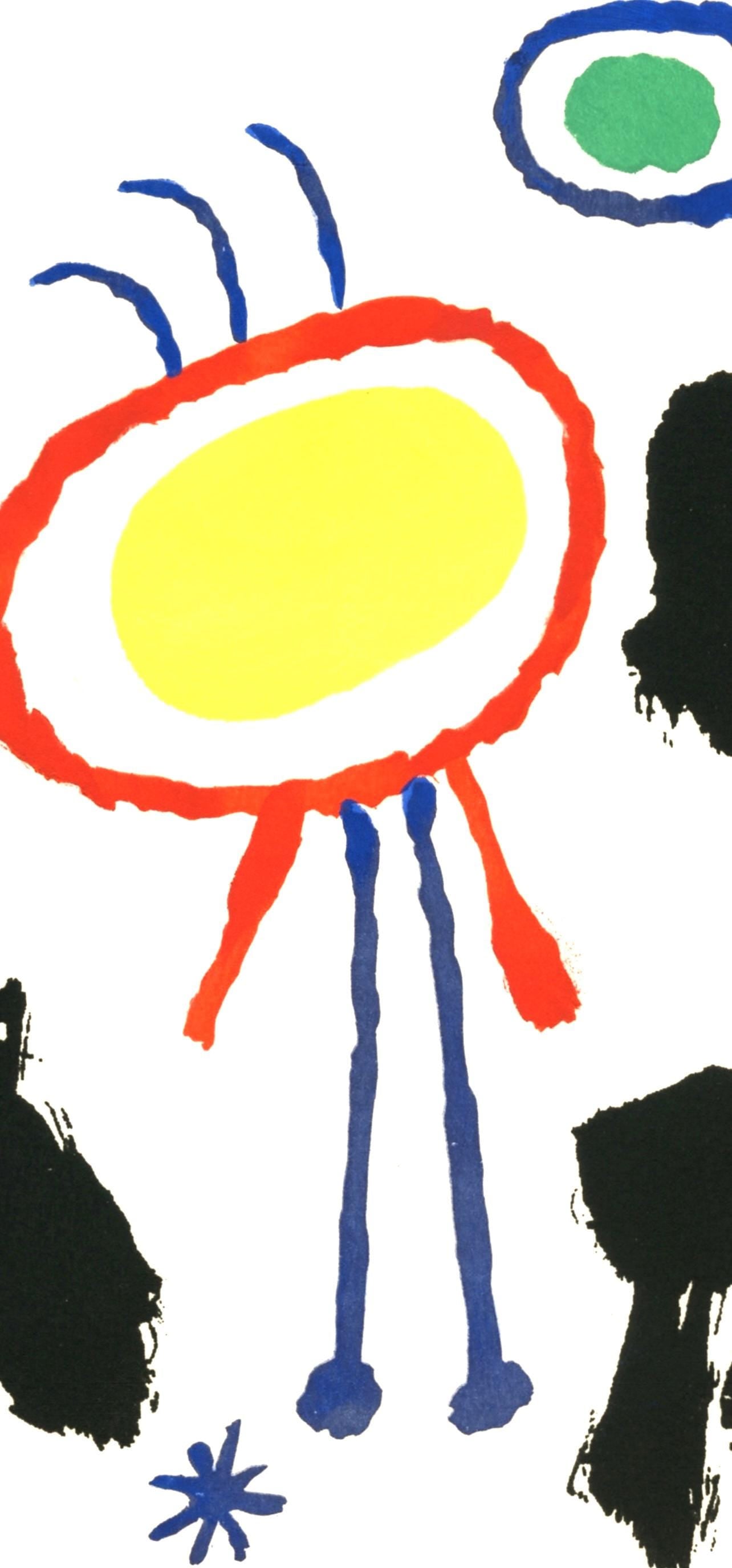 Joan Miró, Femmes et Oiseaux devant la Lune, The Prints of Joan Miro, Limited Edition Lithograph