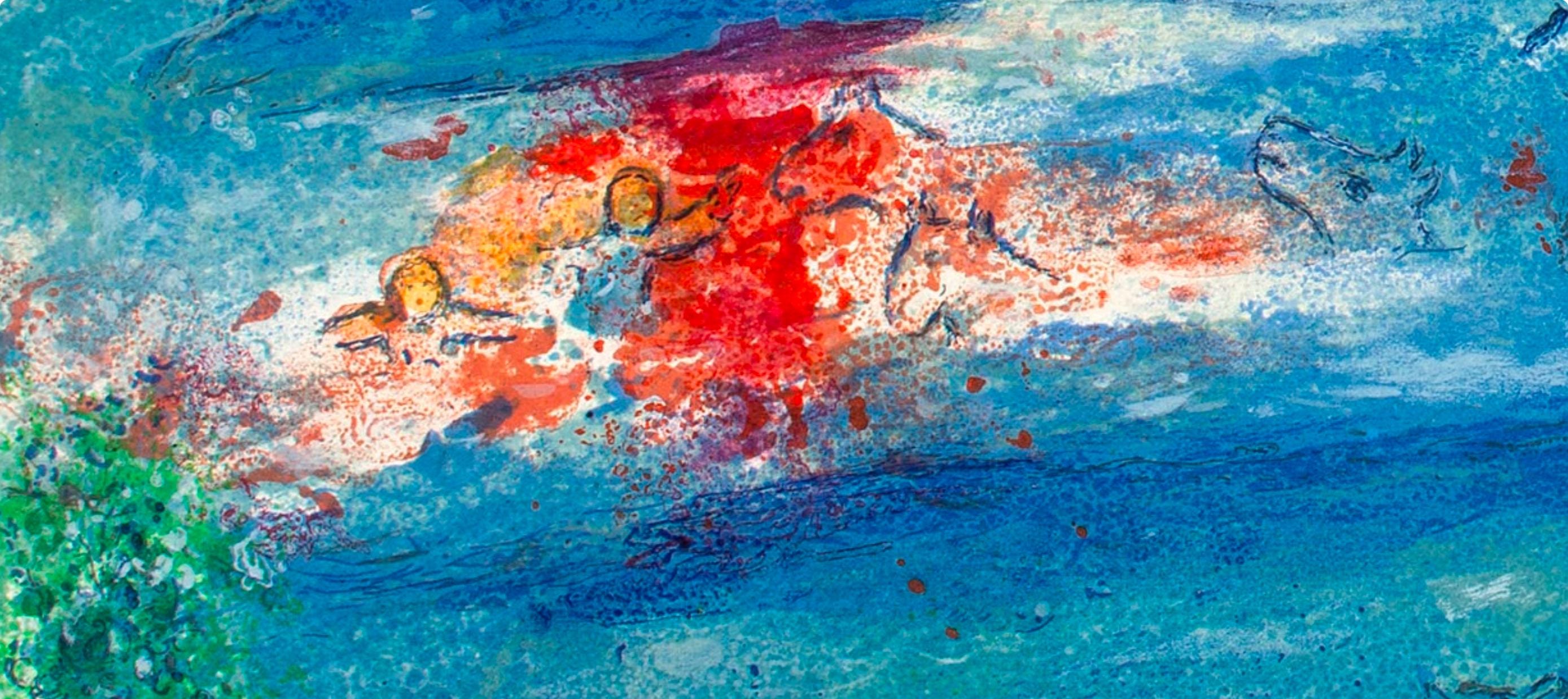 Marc Chagall, La Mort de Dorcon, Daphnis et Chloé, Limited Edition Héliogravure
