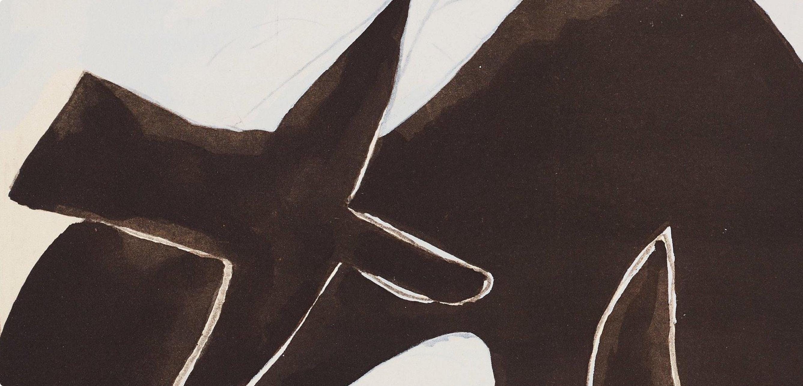 Georges Braque, Composition, Braque Espaces, 13 Dessins, Lavis, Aquarelles, Limited Edition Lithograph
