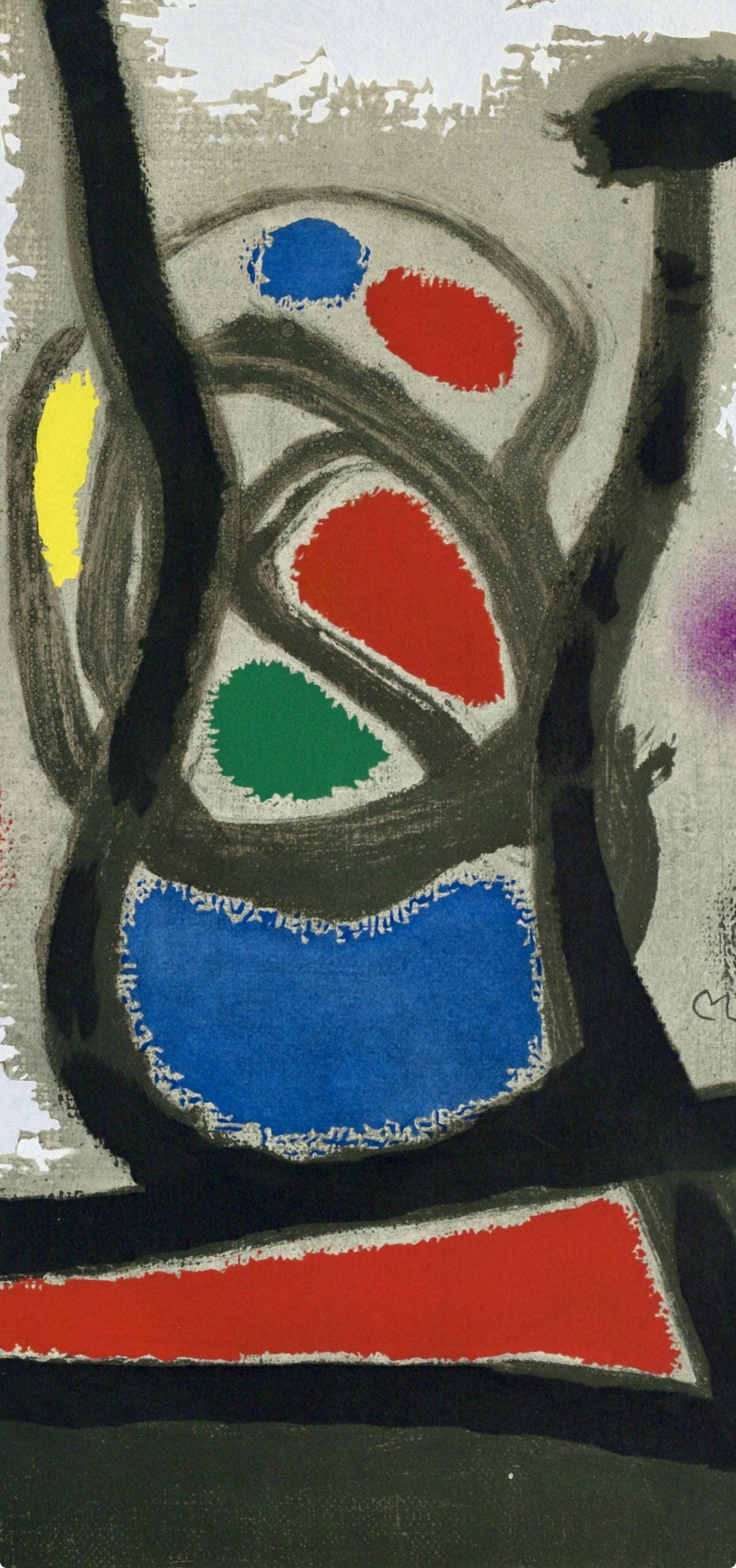 Joan Miró, Composition, Miró, Oiseau Solaire, Oiseau Lunaire, Étincelles, Limited Edition Lithograph