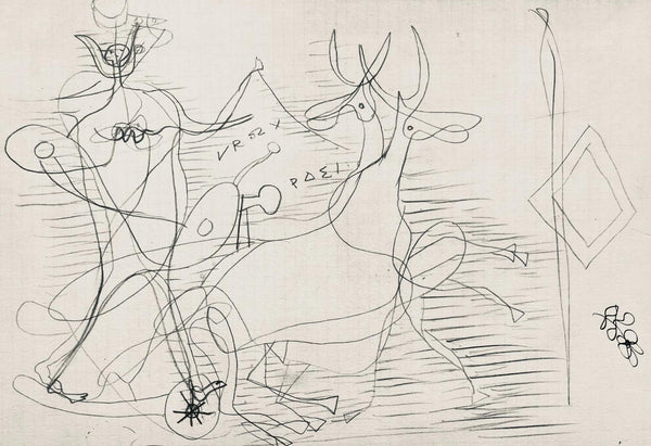 Georges Braque, Composition (Vallier 23), Hesiode, Théogonie, Derrière le miroir, Limited Edition Lithograph